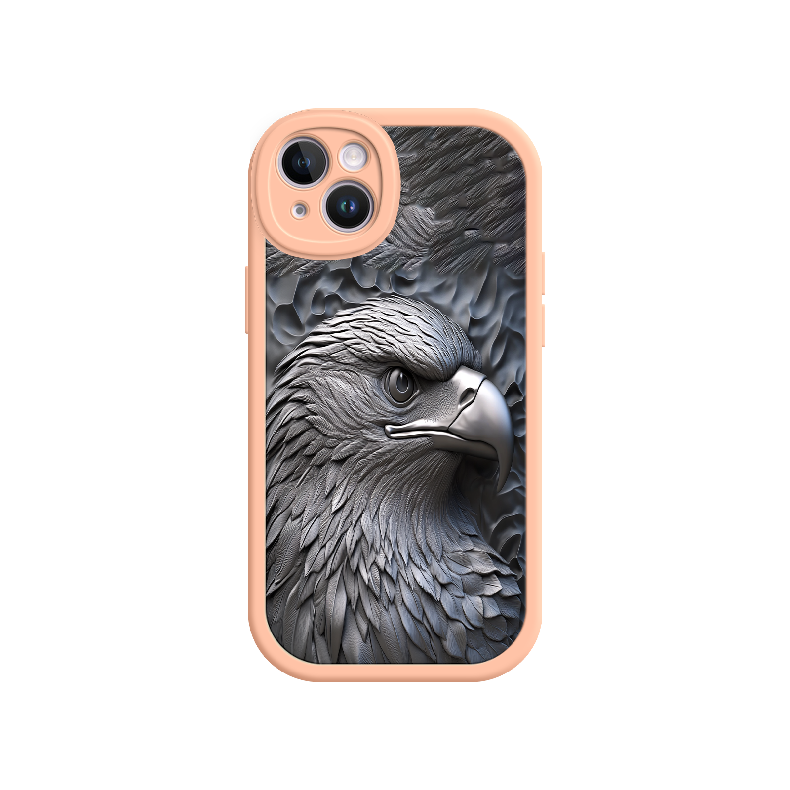 Embossed Eagle iPhone 17 Case – Grayscale 3D Design, Rugged Protective Cover, Symbol of Strength & Freedom