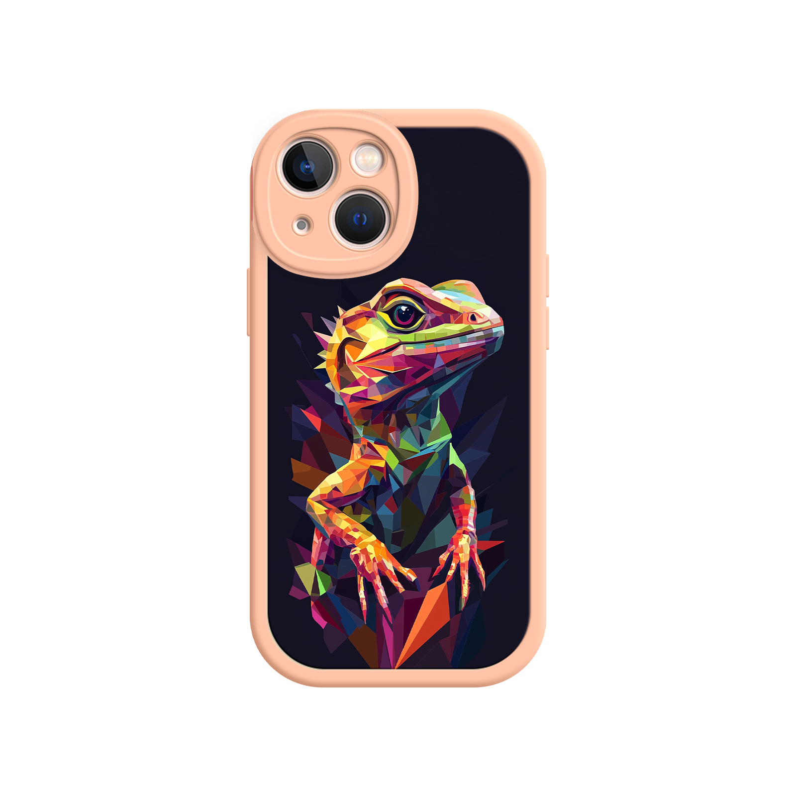 Geometric Lizard iPhone 17 Case – Colorful Polygon Art, Protective Animal Print Cover, Bold Reptile Design