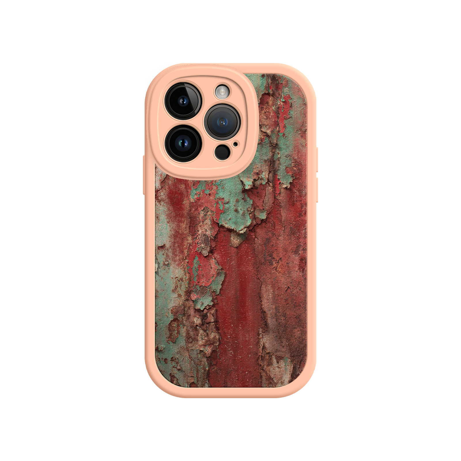 Rusty metal phone case with bold artistic flair