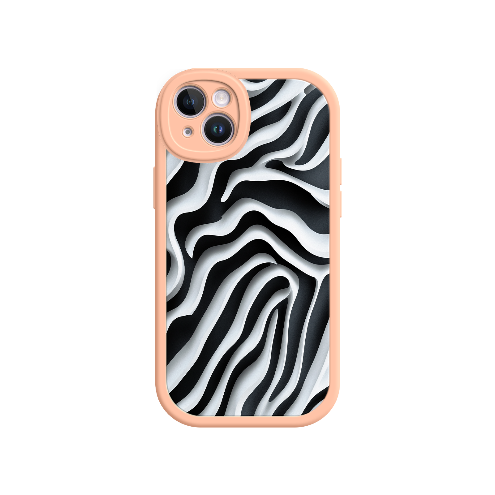 Zebra Pattern iPhone 17 Case – Black & White Protective Cover for iPhone 16 Pro / Max