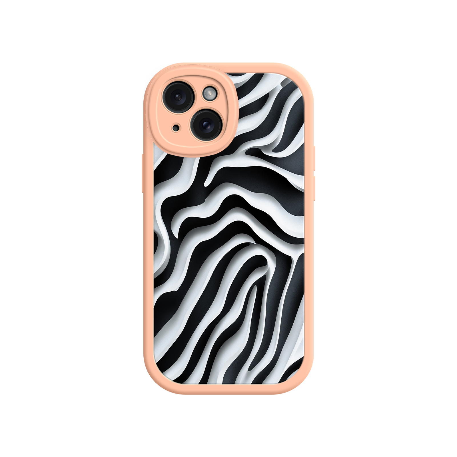 Zebra Pattern iPhone 17 Case – Black & White Protective Cover for iPhone 16 Pro / Max