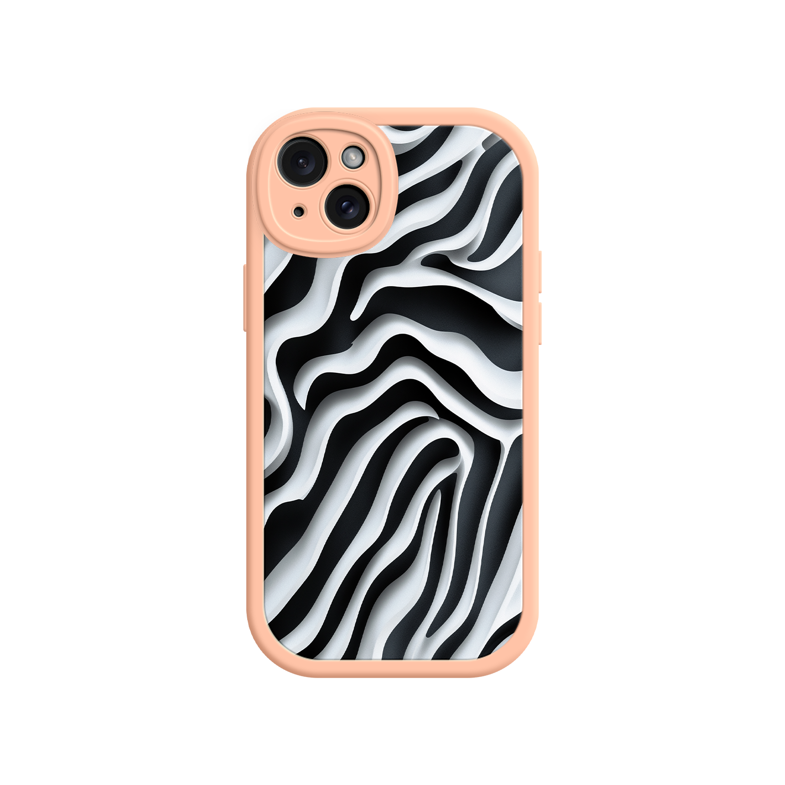 Zebra Pattern iPhone 17 Case – Black & White Protective Cover for iPhone 16 Pro / Max