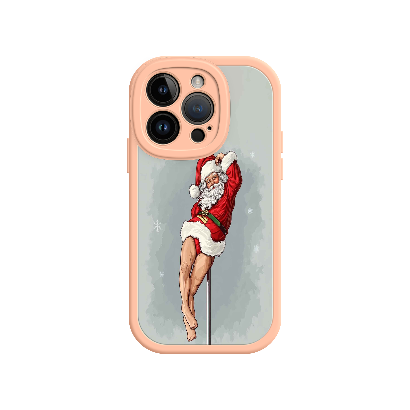 Pole Dancing Santa Claus iPhone 17 Case – Funny Christmas Art, Cheeky Holiday Design, Festive Adult Humor
