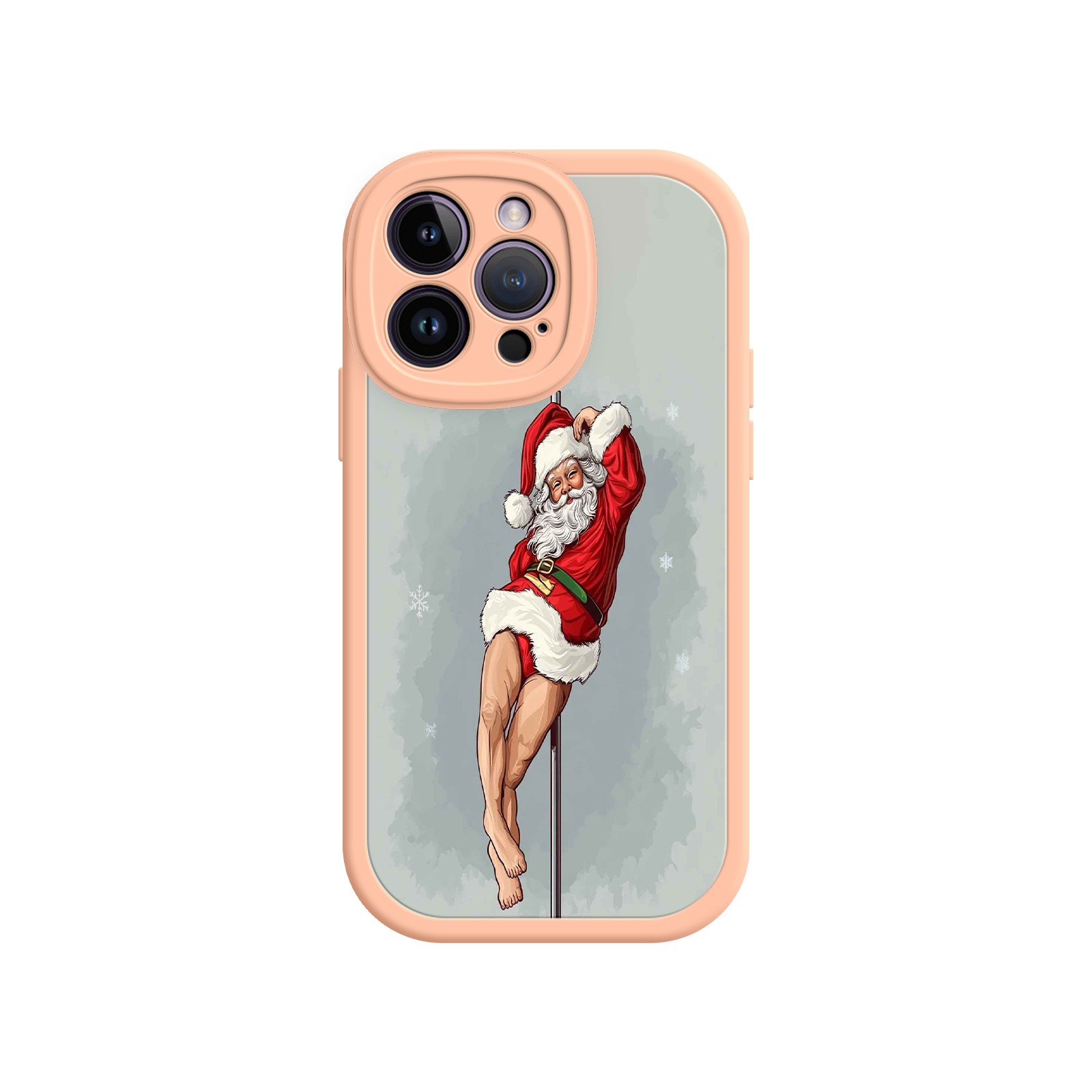 Pole Dancing Santa Claus iPhone 17 Case – Funny Christmas Art, Cheeky Holiday Design, Festive Adult Humor