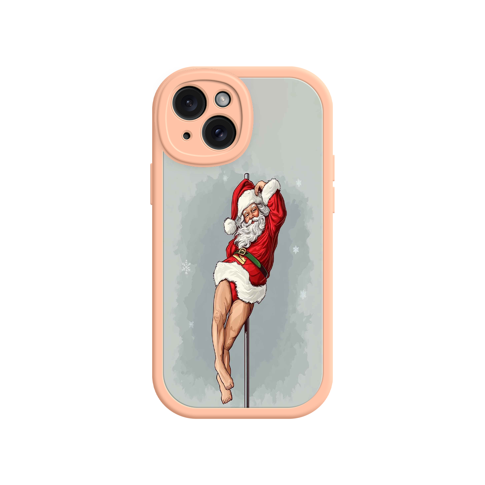 Pole Dancing Santa Claus iPhone 17 Case – Funny Christmas Art, Cheeky Holiday Design, Festive Adult Humor