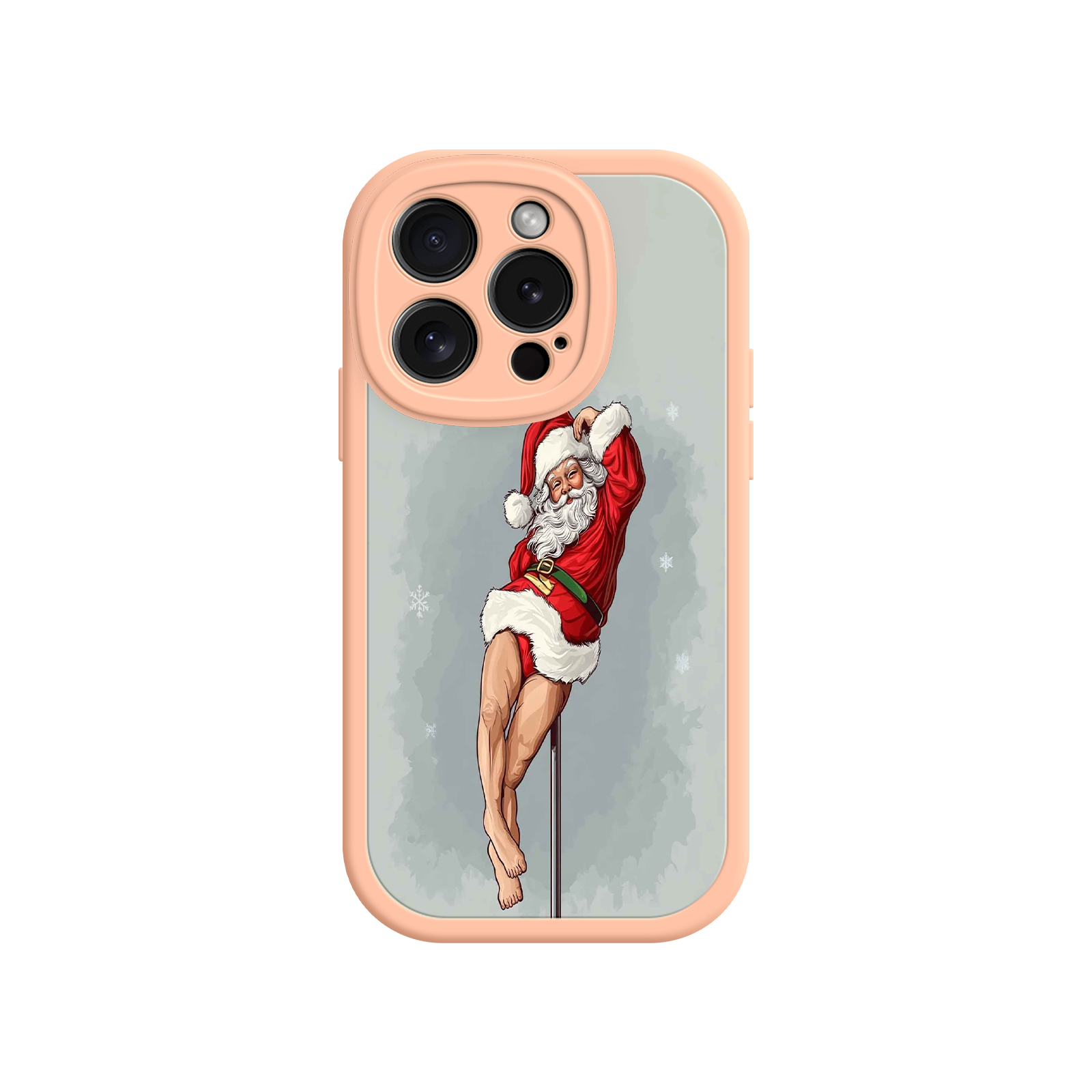 Pole Dancing Santa Claus iPhone 17 Case – Funny Christmas Art, Cheeky Holiday Design, Festive Adult Humor