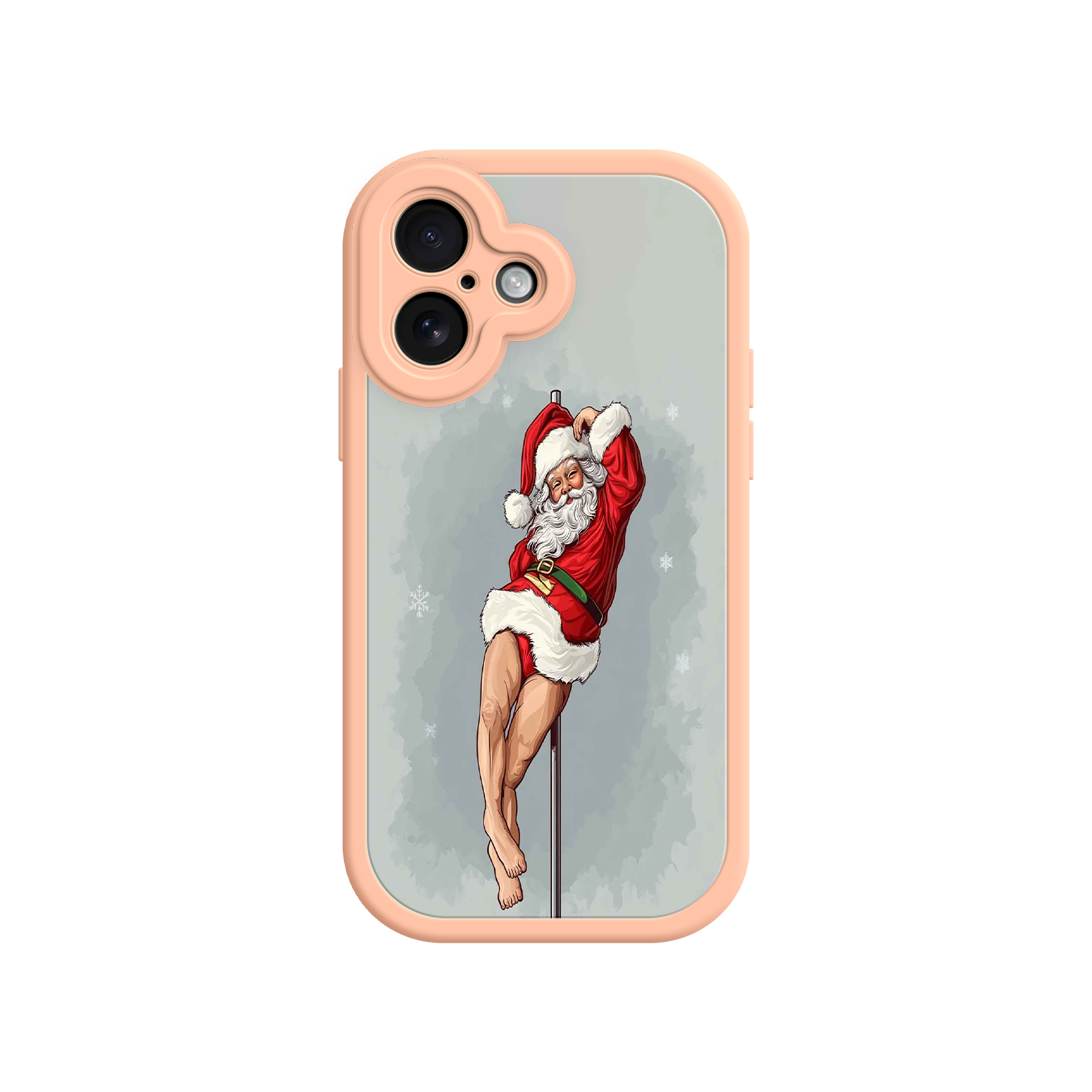 Pole Dancing Santa Claus iPhone 17 Case – Funny Christmas Art, Cheeky Holiday Design, Festive Adult Humor
