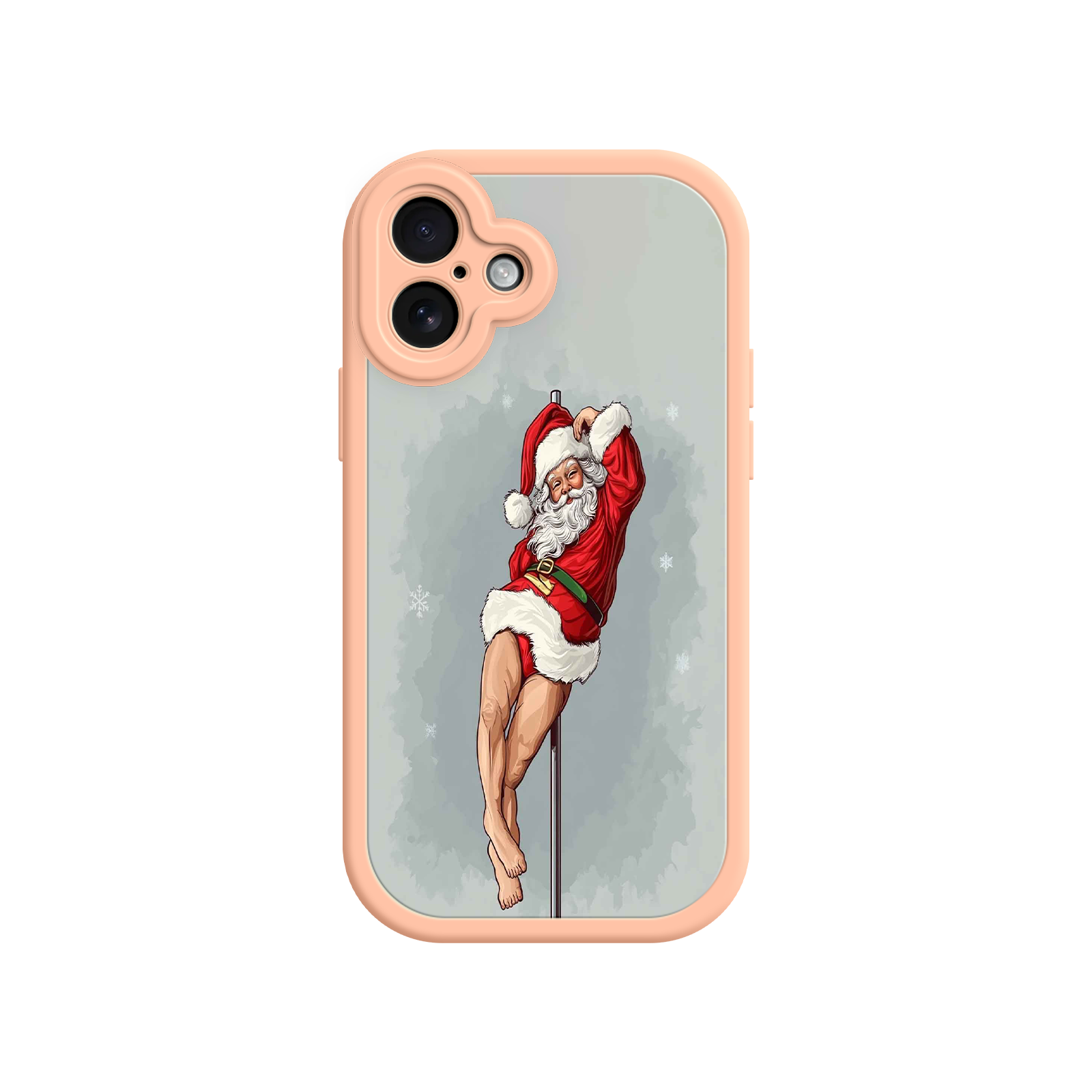 Pole Dancing Santa Claus iPhone 17 Case – Funny Christmas Art, Cheeky Holiday Design, Festive Adult Humor