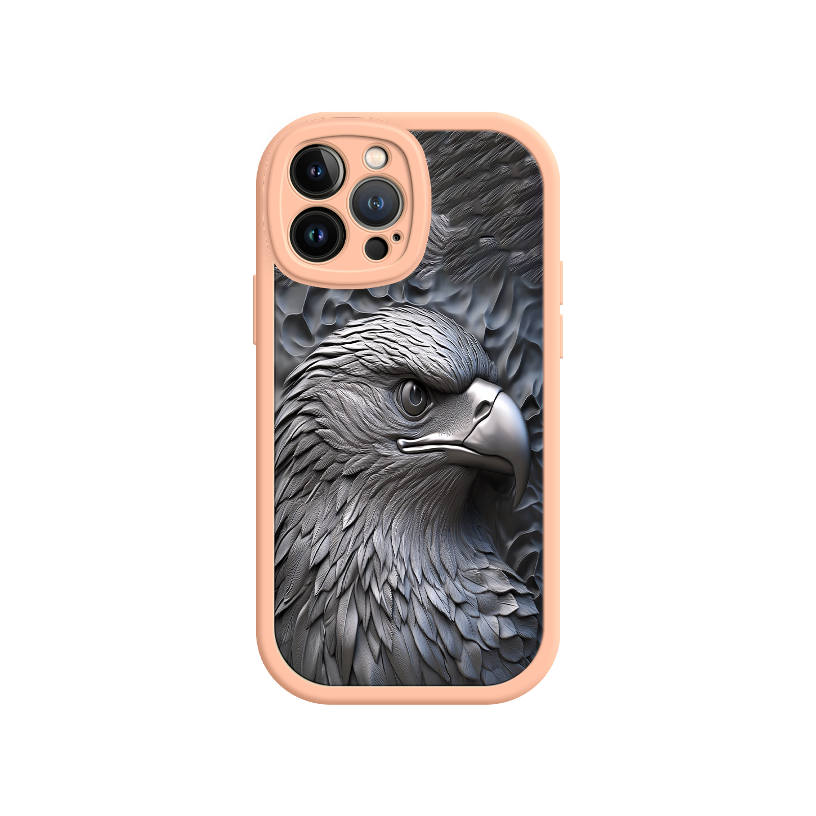 Embossed Eagle iPhone 17 Case – Grayscale 3D Design, Rugged Protective Cover, Symbol of Strength & Freedom