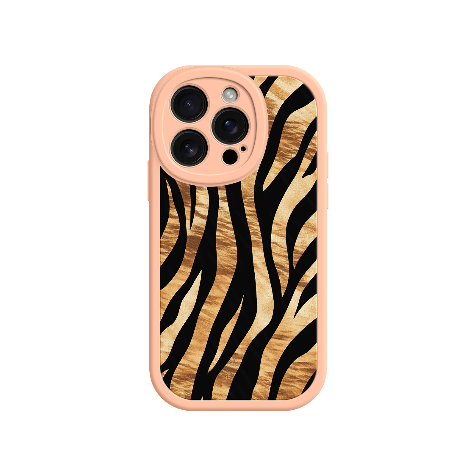 Trendy iPhone case with tiger-inspired artwork
