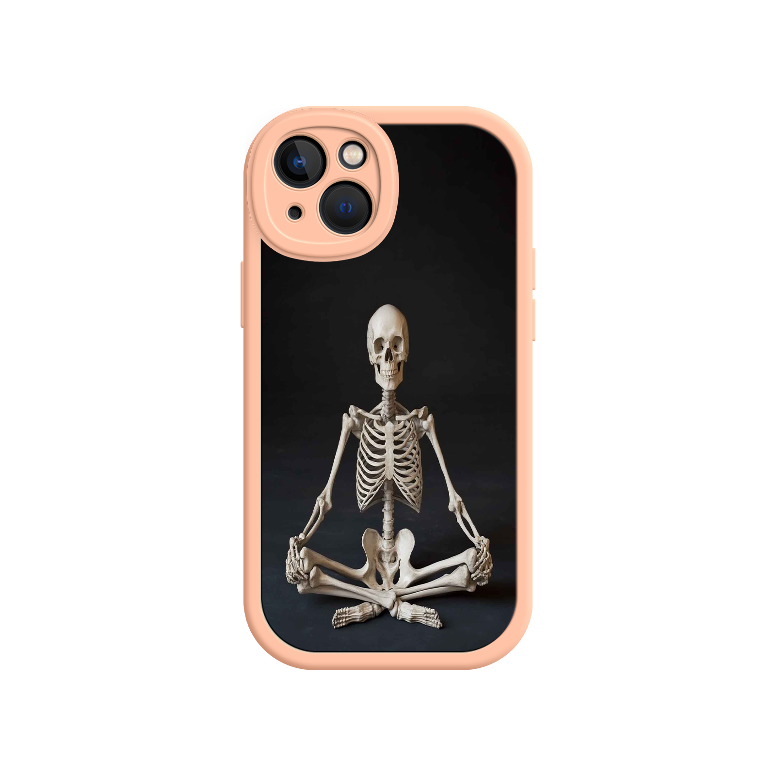 Meditating Skeleton iPhone 17 Case – Gothic Skelly Yoga Art, Anatomical Design, Spiritual Aesthetic