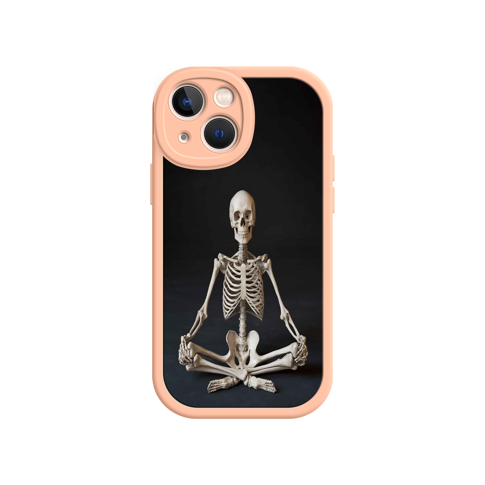 Meditating Skeleton iPhone 17 Case – Gothic Skelly Yoga Art, Anatomical Design, Spiritual Aesthetic