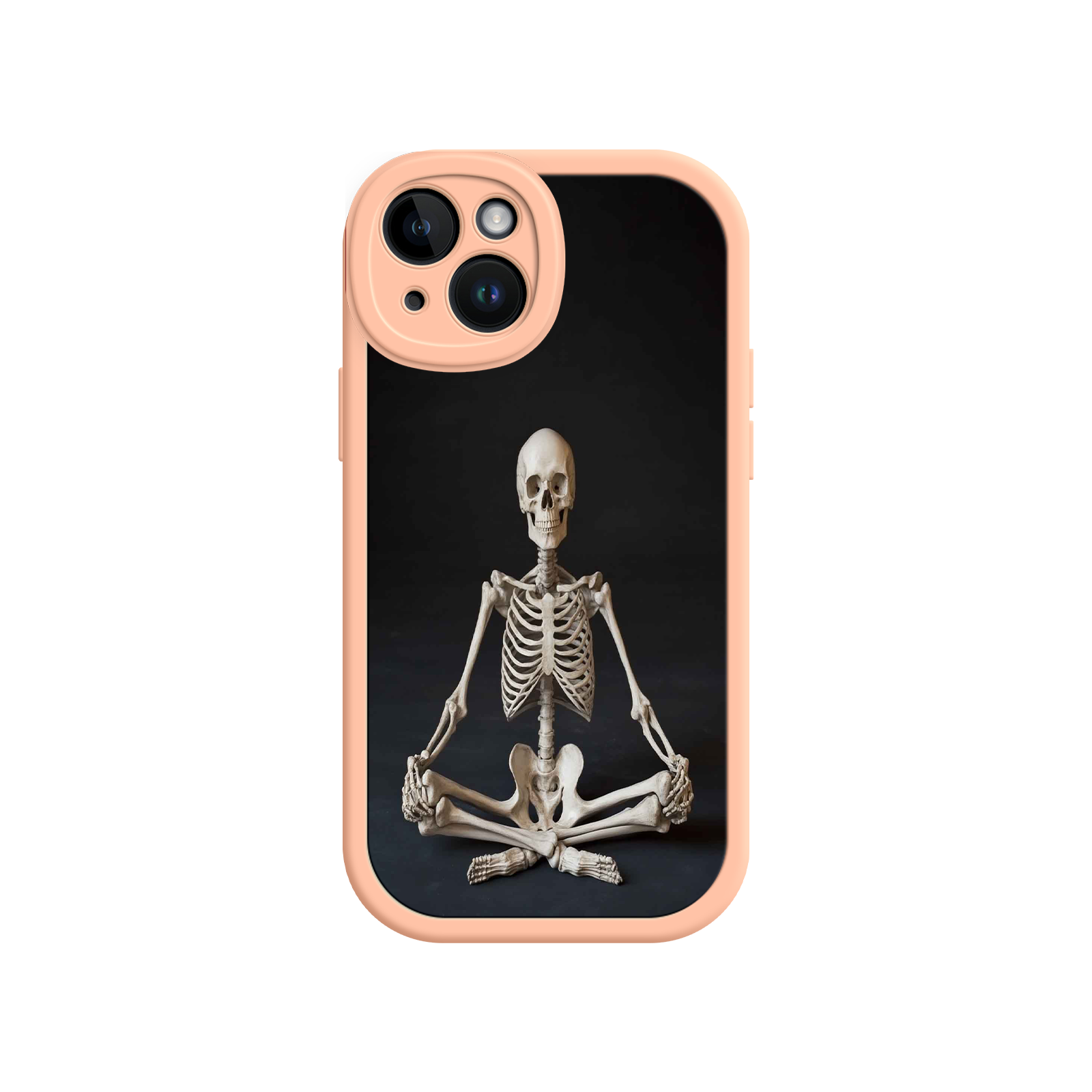 Meditating Skeleton iPhone 17 Case – Gothic Skelly Yoga Art, Anatomical Design, Spiritual Aesthetic