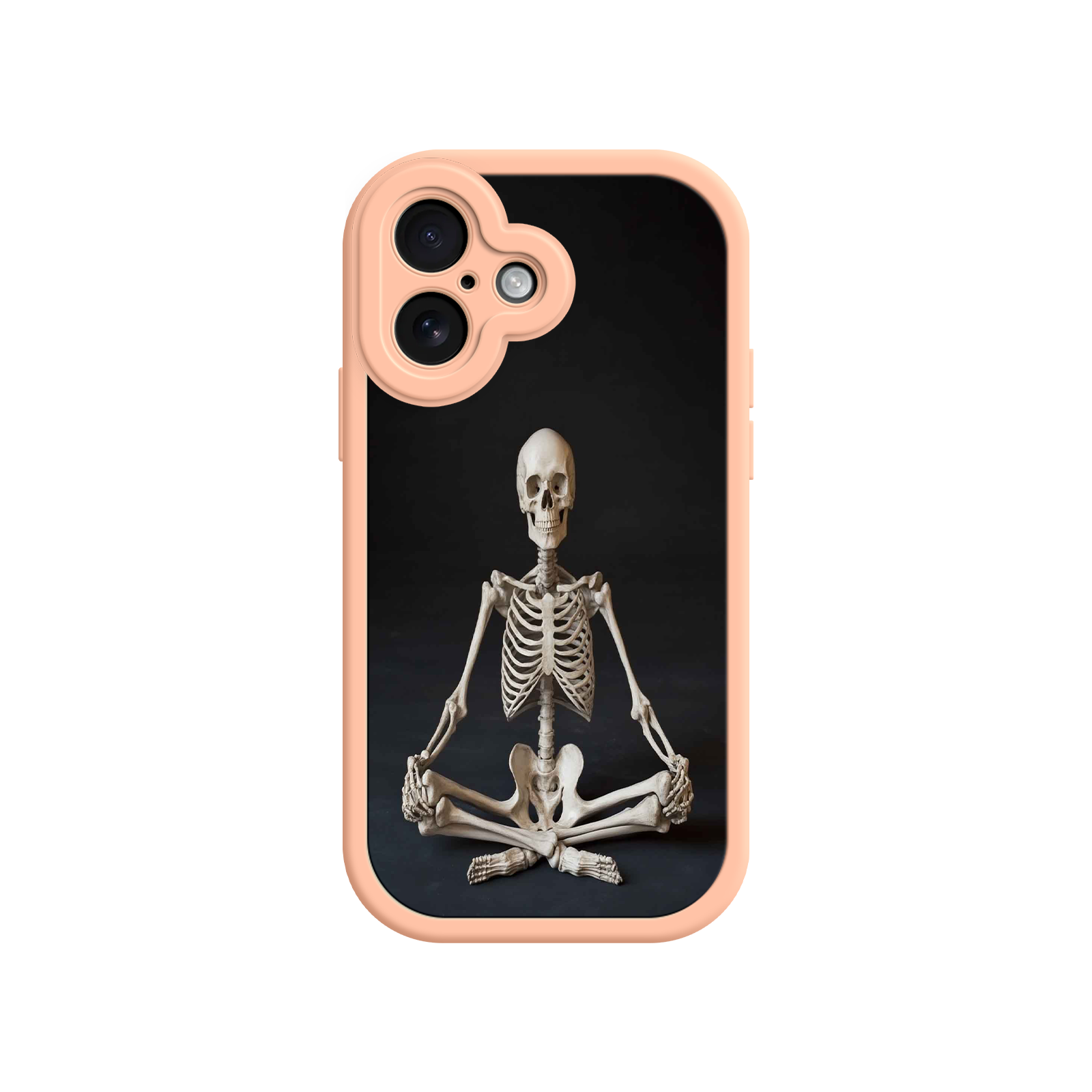 Meditating Skeleton iPhone 17 Case – Gothic Skelly Yoga Art, Anatomical Design, Spiritual Aesthetic