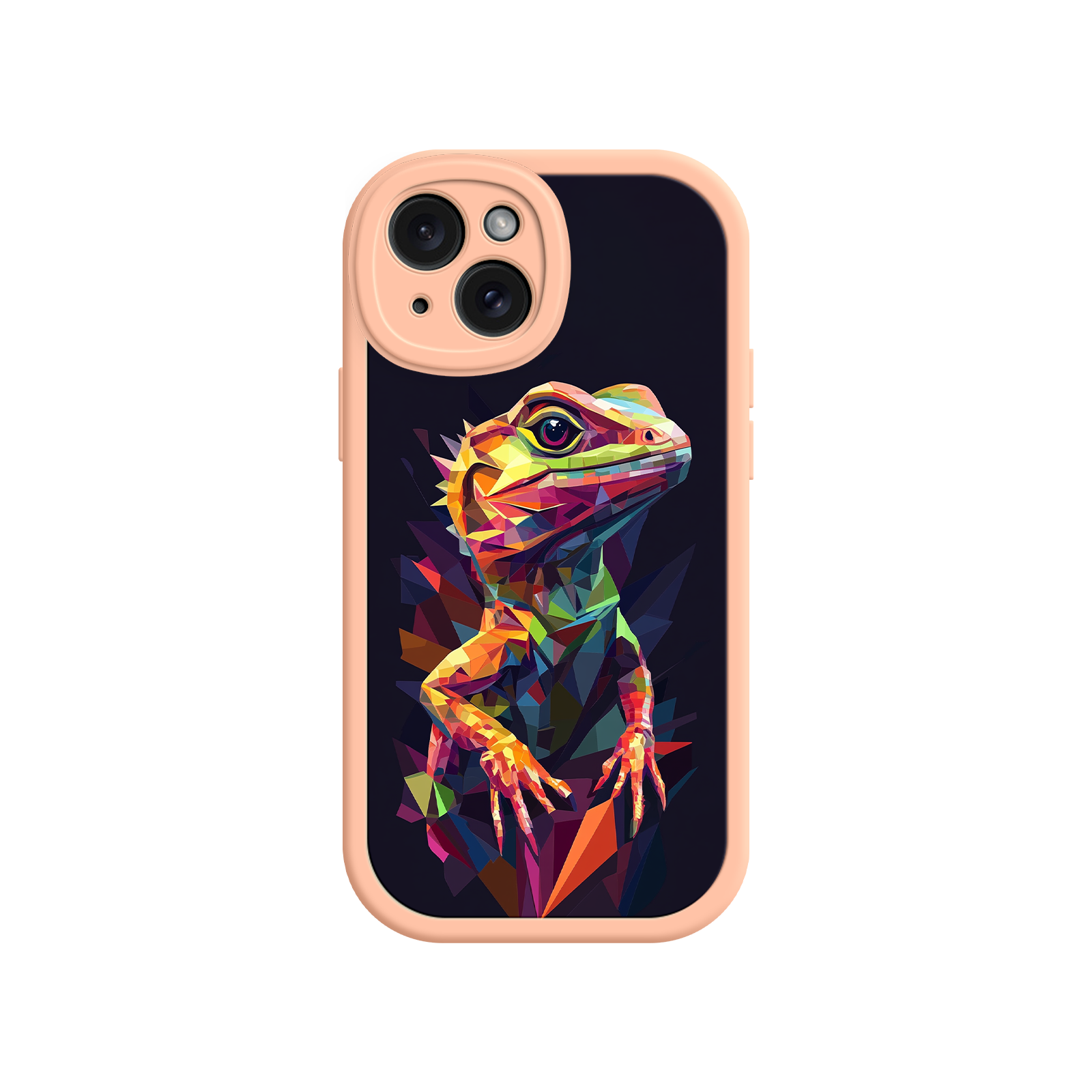 Geometric Lizard iPhone 17 Case – Colorful Polygon Art, Protective Animal Print Cover, Bold Reptile Design