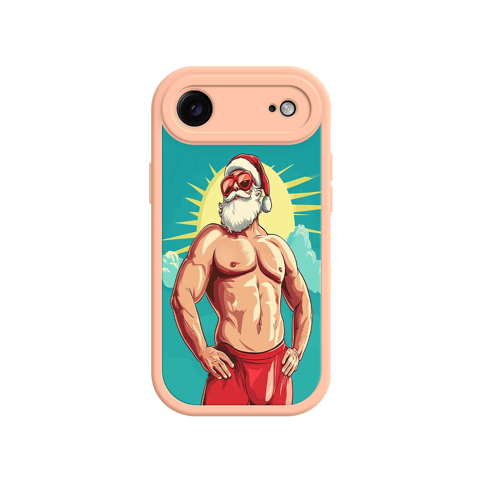 Santa Claus iPhone case with bold festive design