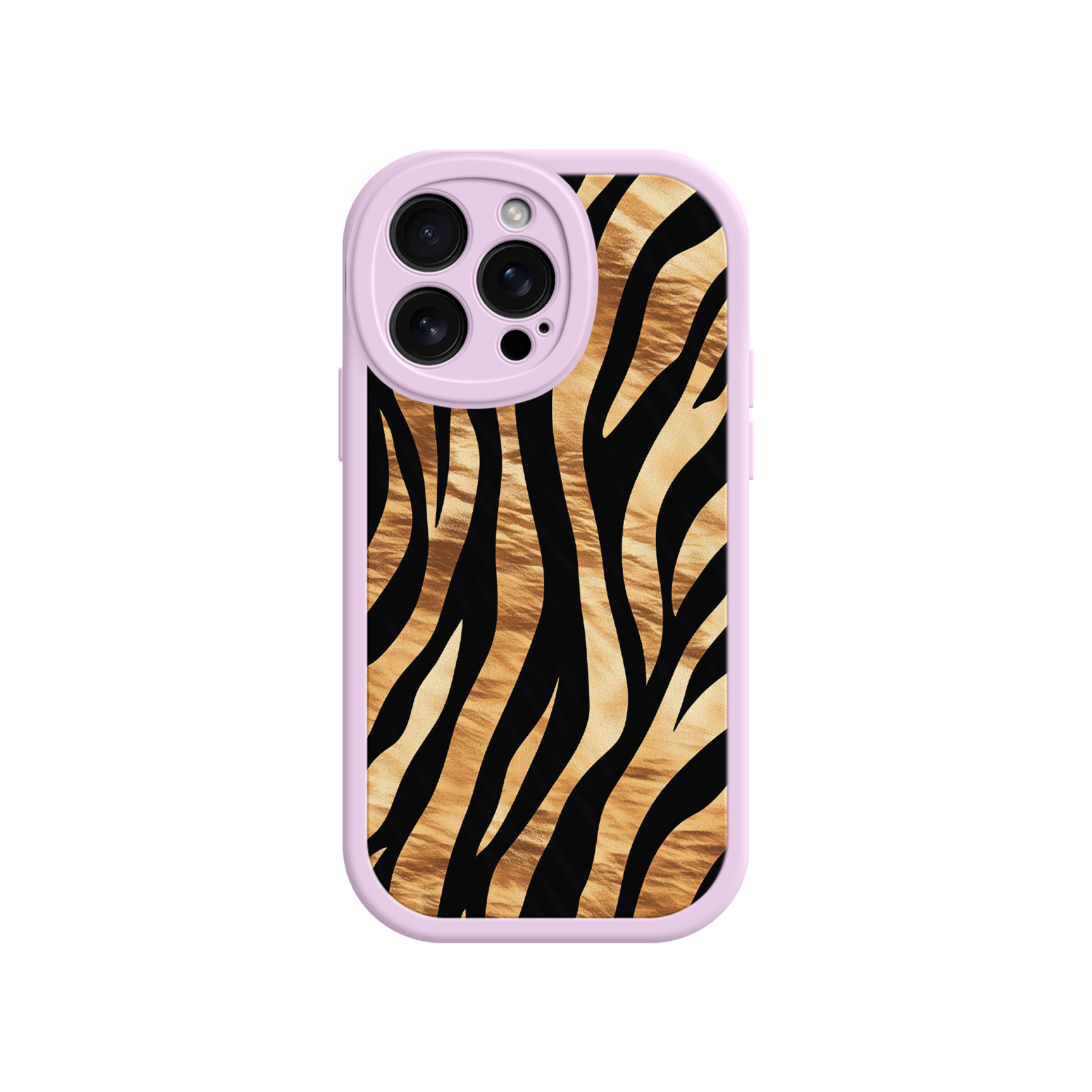 iPhone case with textured animal stripe design