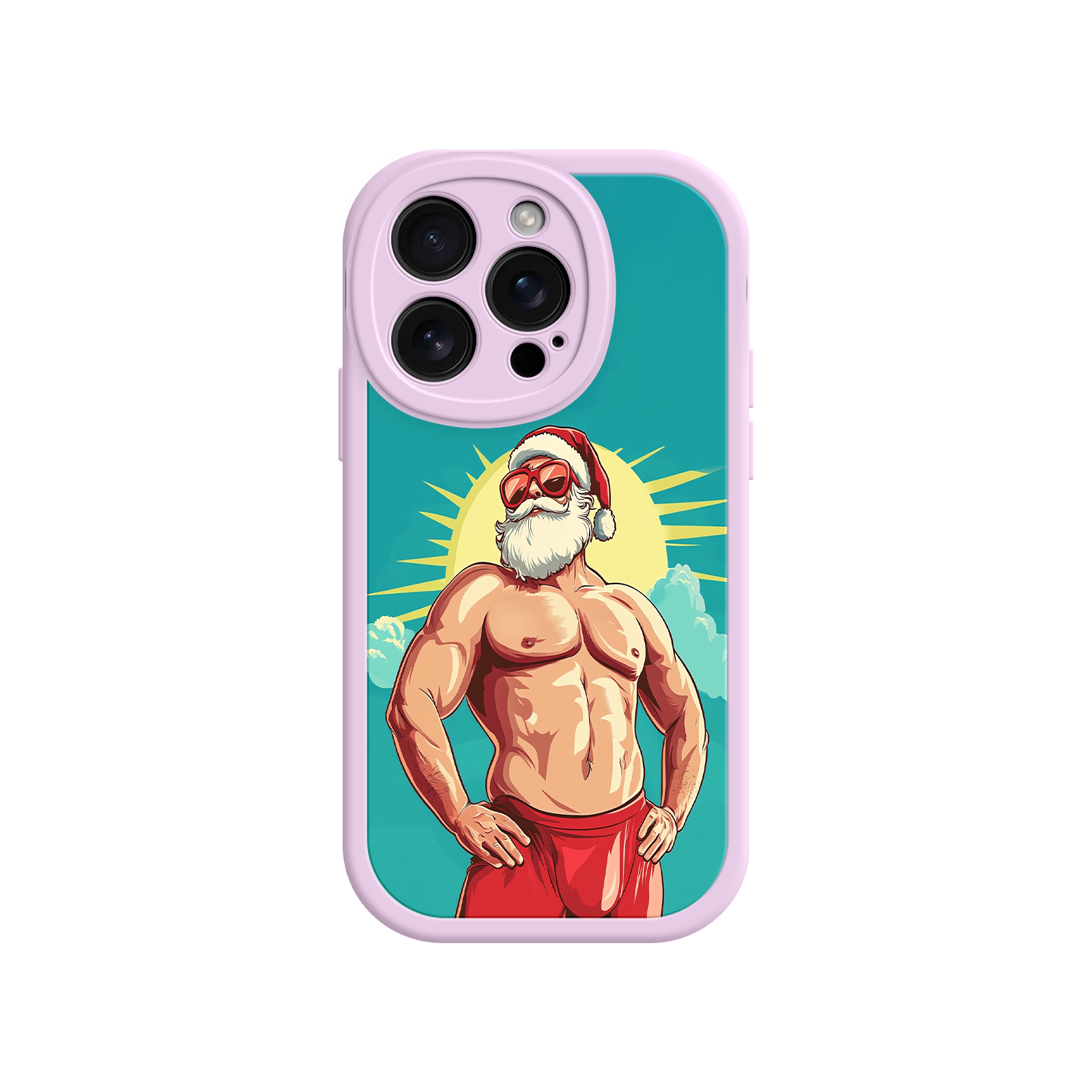 Santa phone case with confident holiday vibe