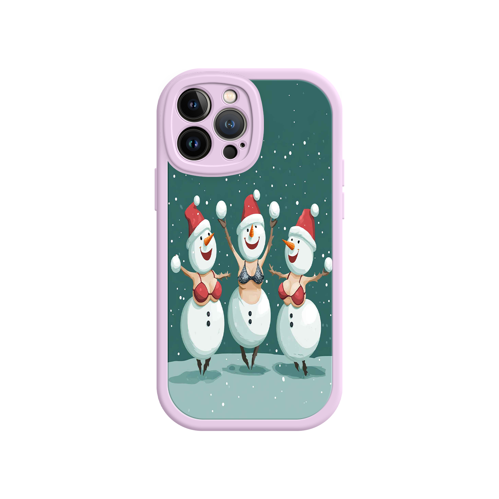 Festive Snowman iPhone 17 Case – Funny Christmas Art, Jolly Holiday Design, Soft Snowflakes