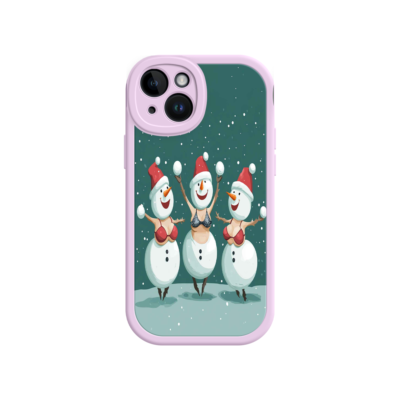 Festive Snowman iPhone 17 Case – Funny Christmas Art, Jolly Holiday Design, Soft Snowflakes