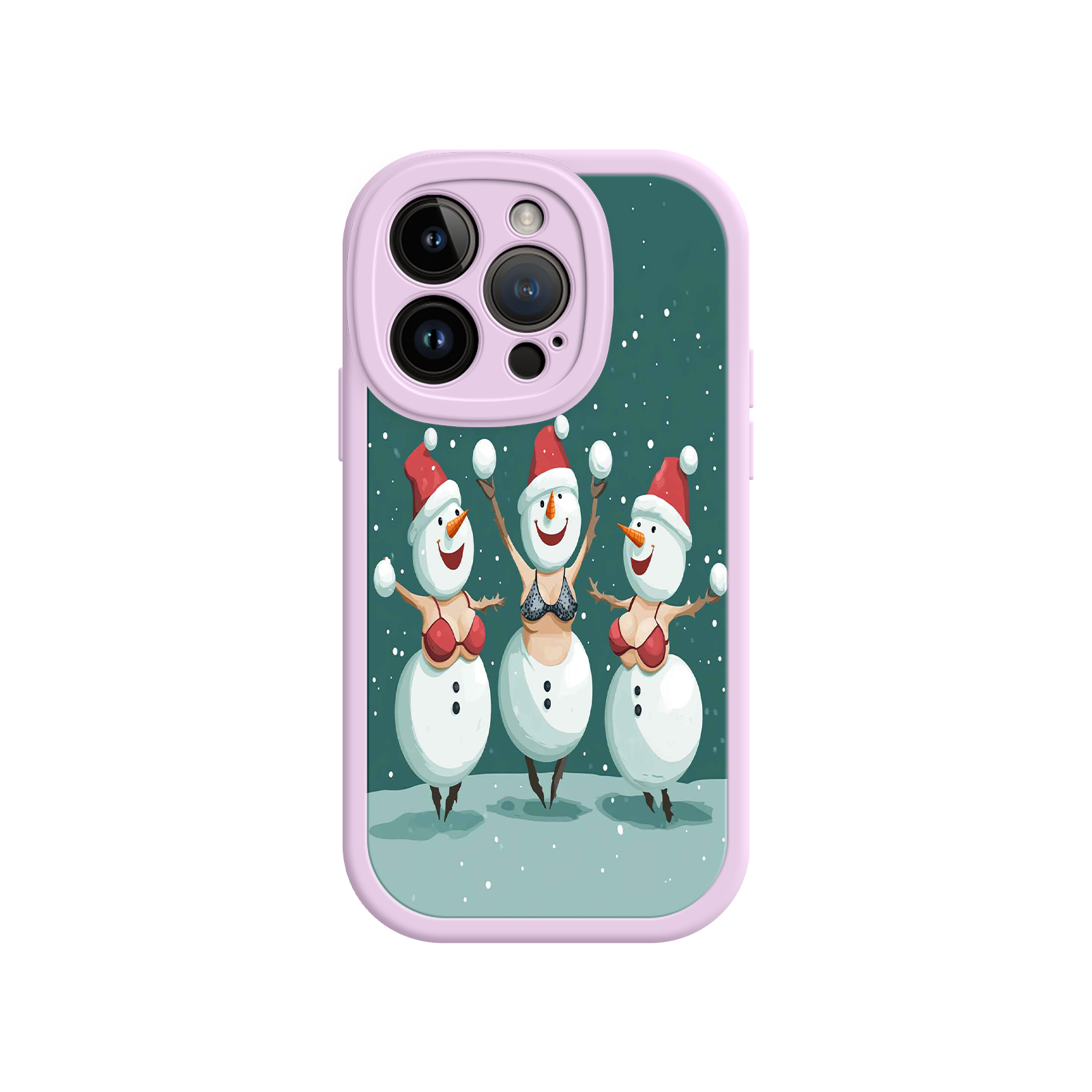 Festive Snowman iPhone 17 Case – Funny Christmas Art, Jolly Holiday Design, Soft Snowflakes