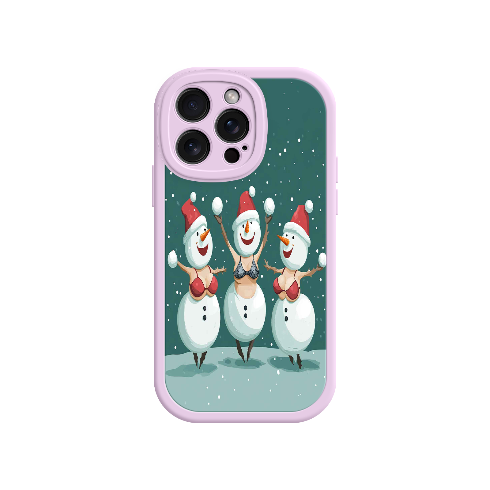 Festive Snowman iPhone 17 Case – Funny Christmas Art, Jolly Holiday Design, Soft Snowflakes