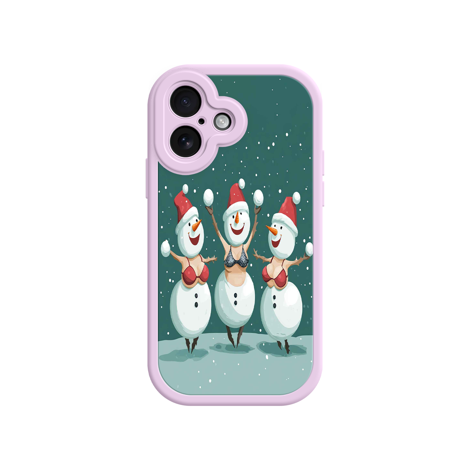 Festive Snowman iPhone 17 Case – Funny Christmas Art, Jolly Holiday Design, Soft Snowflakes