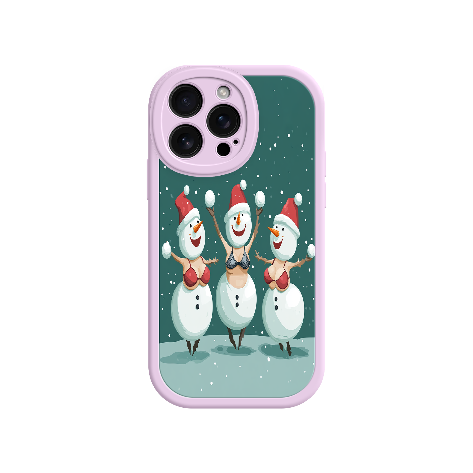 Festive Snowman iPhone 17 Case – Funny Christmas Art, Jolly Holiday Design, Soft Snowflakes