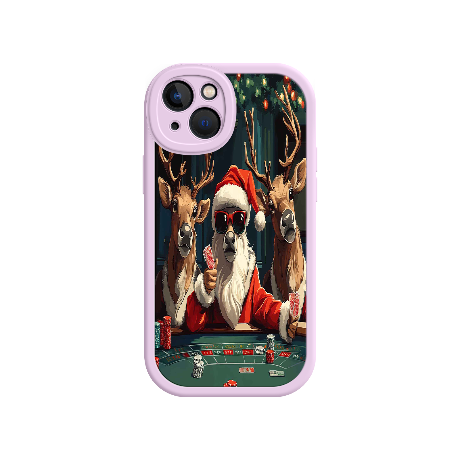 Santa Claus Poker iPhone 17 Case – Funny Christmas Design, Holiday Pet Humor, Reindeer Game Night