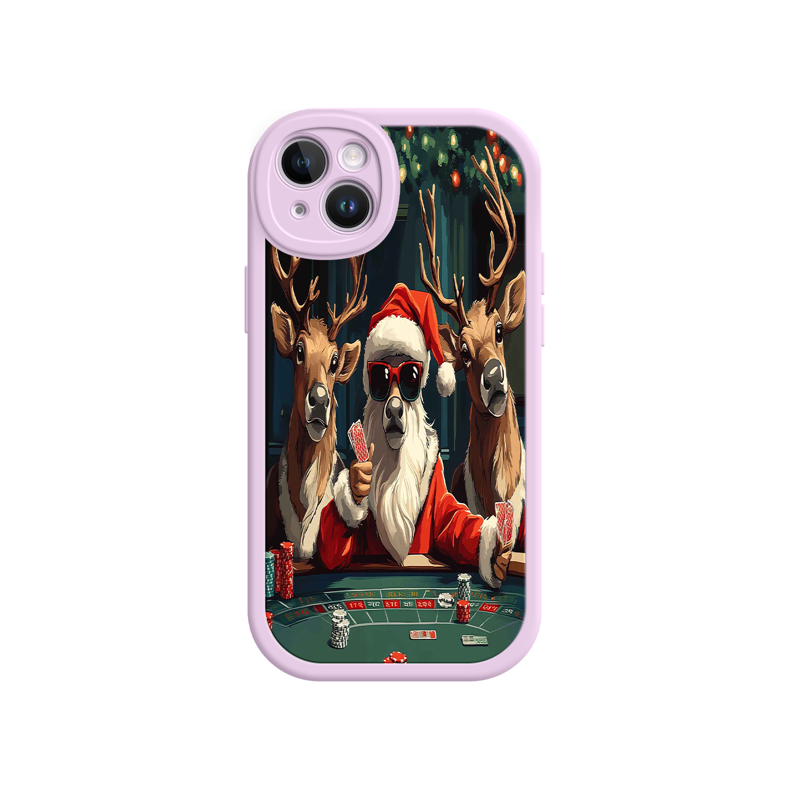 Santa Claus Poker iPhone 17 Case – Funny Christmas Design, Holiday Pet Humor, Reindeer Game Night