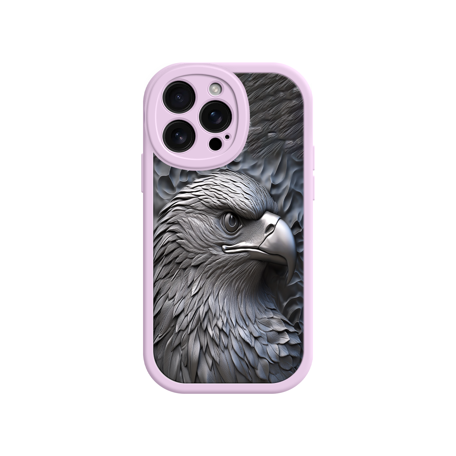 Embossed Eagle iPhone 17 Case – Grayscale 3D Design, Rugged Protective Cover, Symbol of Strength & Freedom