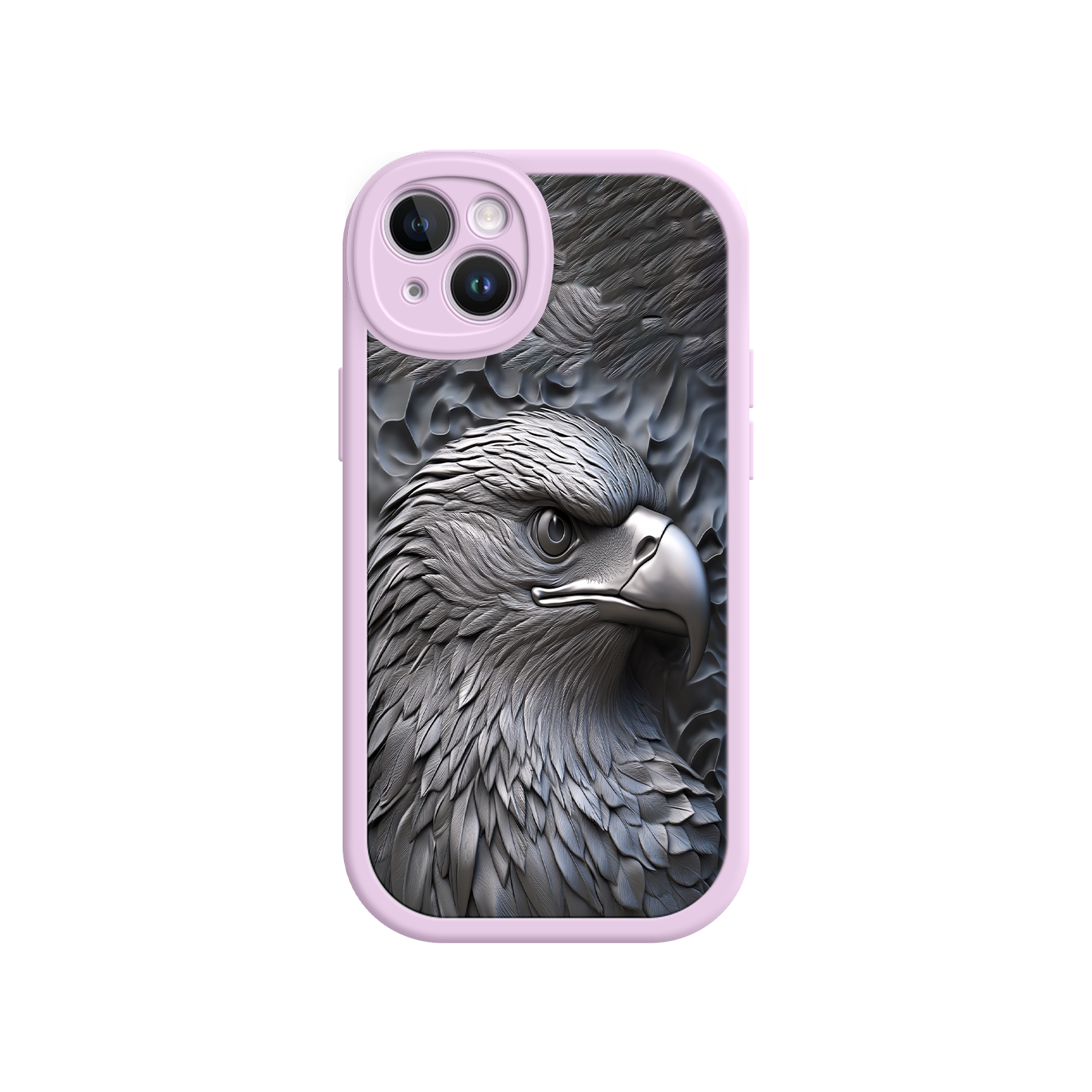 Embossed Eagle iPhone 17 Case – Grayscale 3D Design, Rugged Protective Cover, Symbol of Strength & Freedom