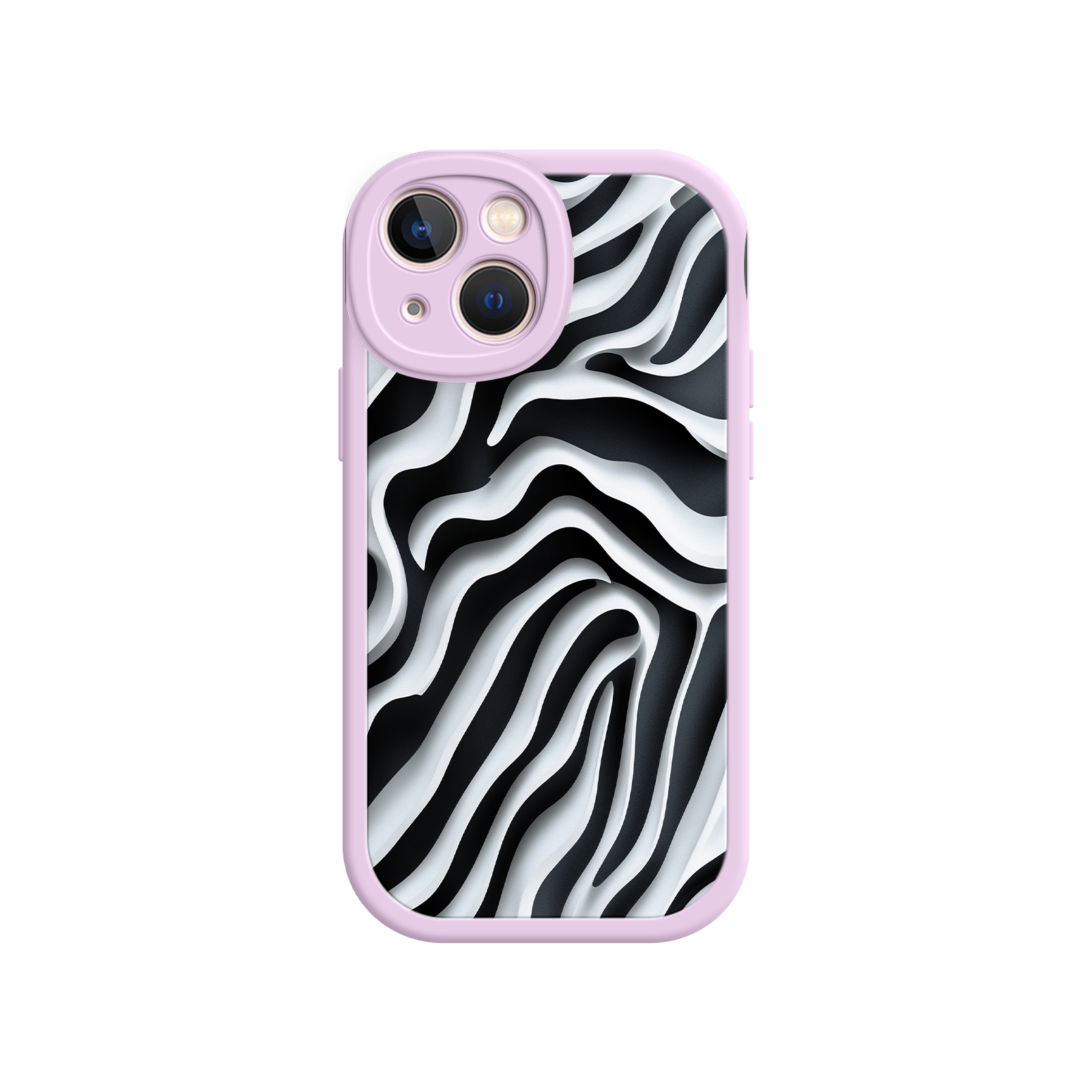 Zebra Pattern iPhone 17 Case – Black & White Protective Cover for iPhone 16 Pro / Max