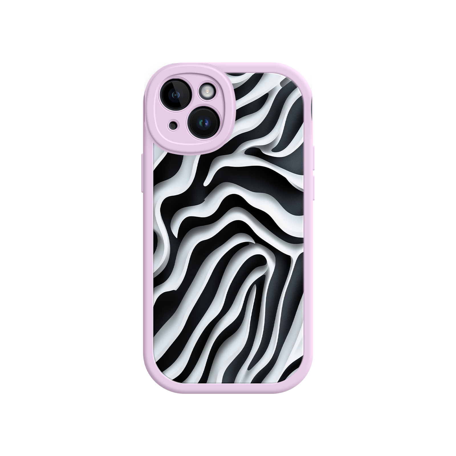 Zebra Pattern iPhone 17 Case – Black & White Protective Cover for iPhone 16 Pro / Max