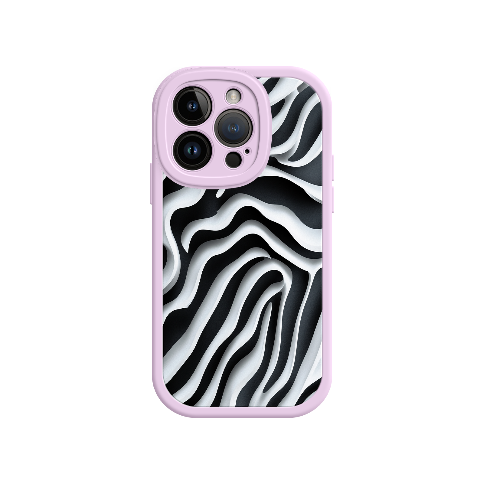 Zebra Pattern iPhone 17 Case – Black & White Protective Cover for iPhone 16 Pro / Max