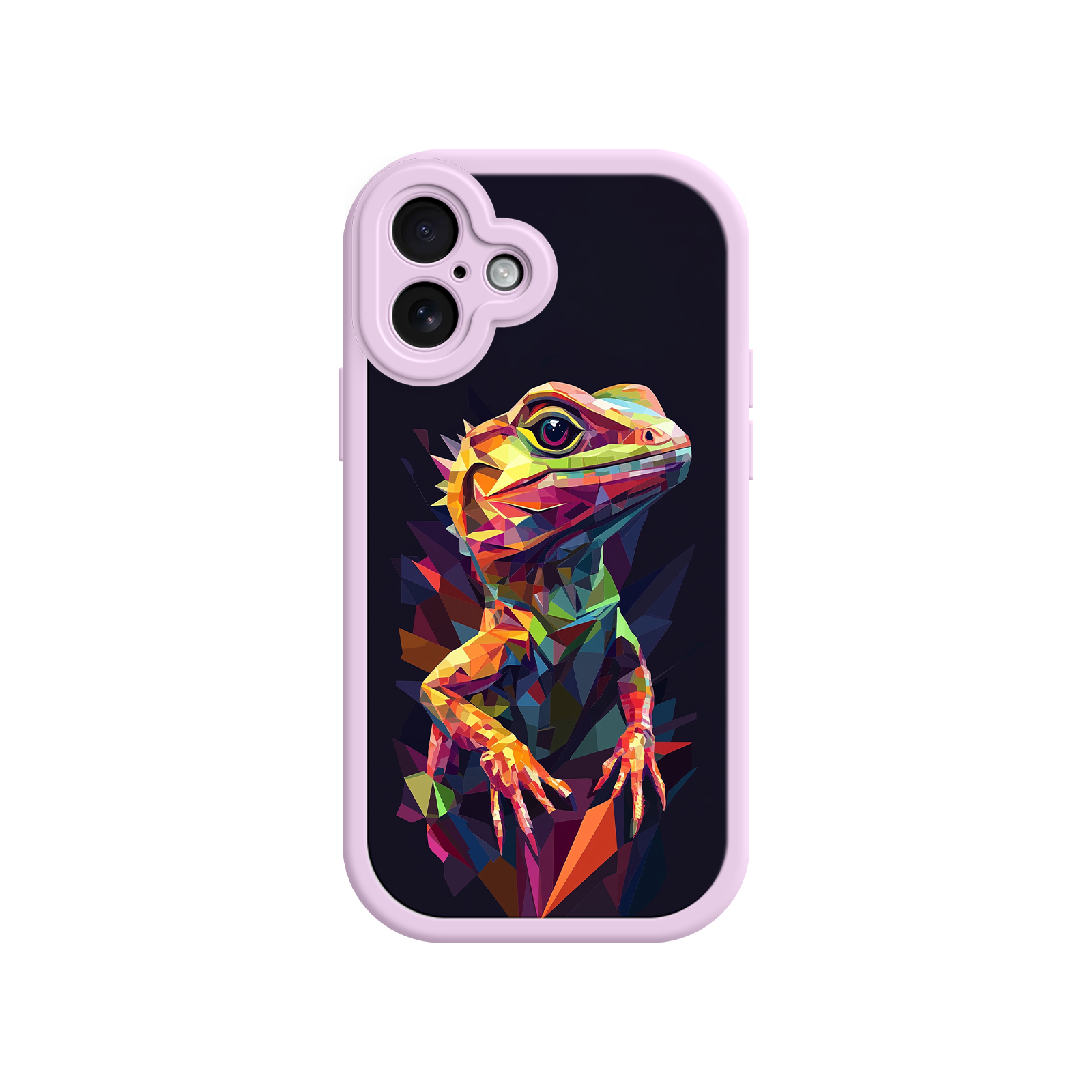 Geometric Lizard iPhone 17 Case – Colorful Polygon Art, Protective Animal Print Cover, Bold Reptile Design