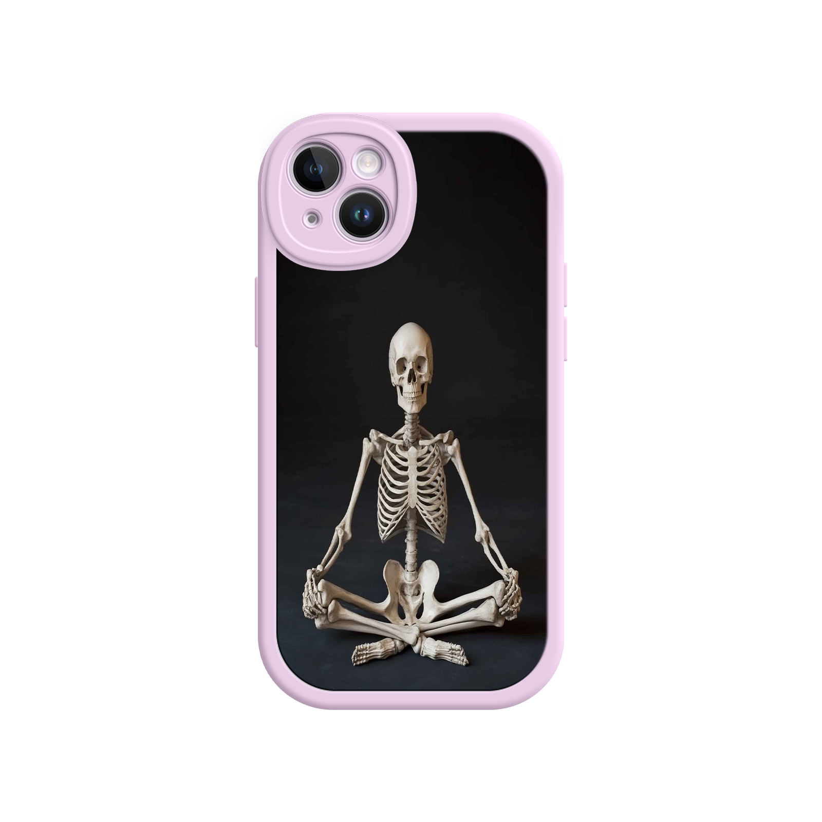 Meditating Skeleton iPhone 17 Case – Gothic Skelly Yoga Art, Anatomical Design, Spiritual Aesthetic