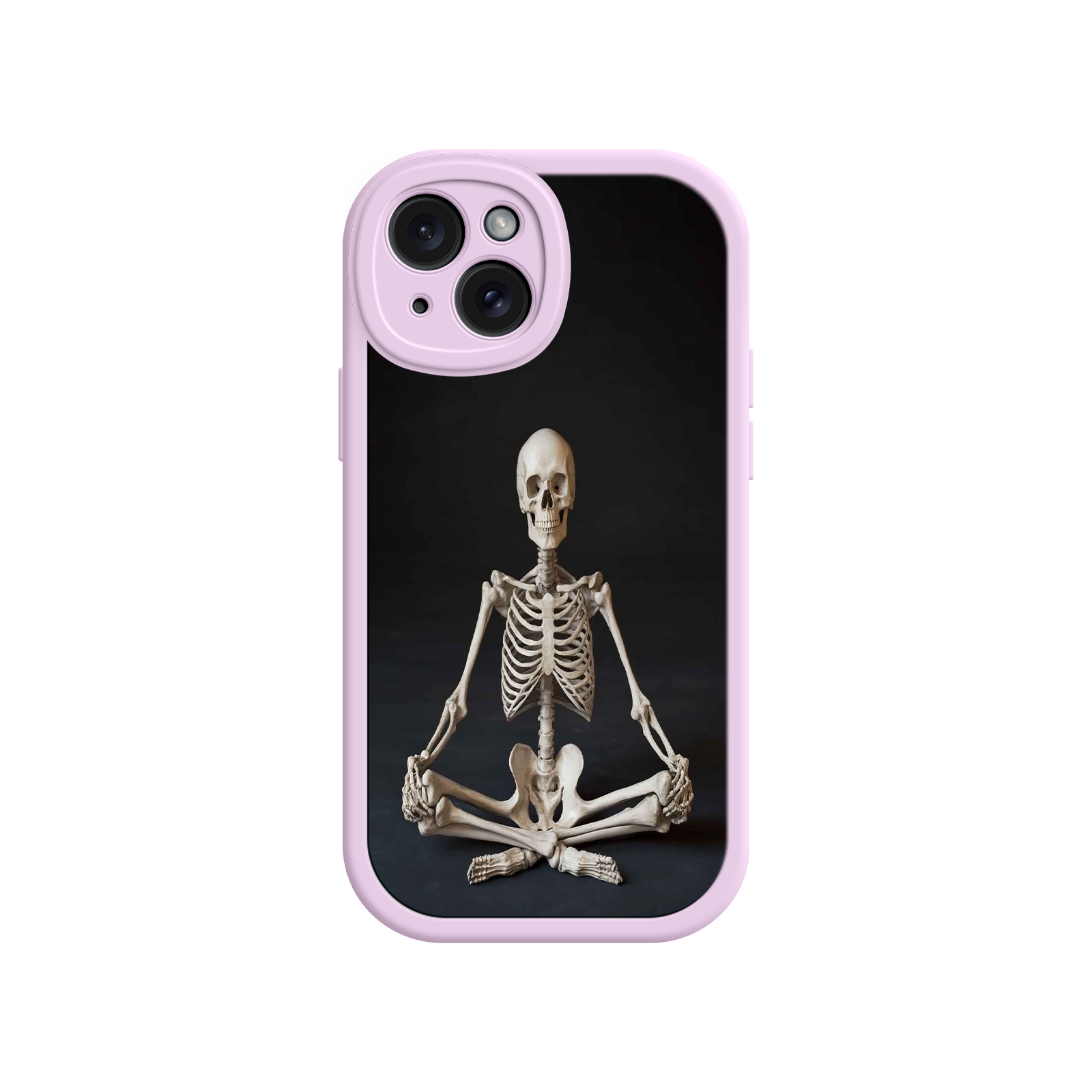 Meditating Skeleton iPhone 17 Case – Gothic Skelly Yoga Art, Anatomical Design, Spiritual Aesthetic