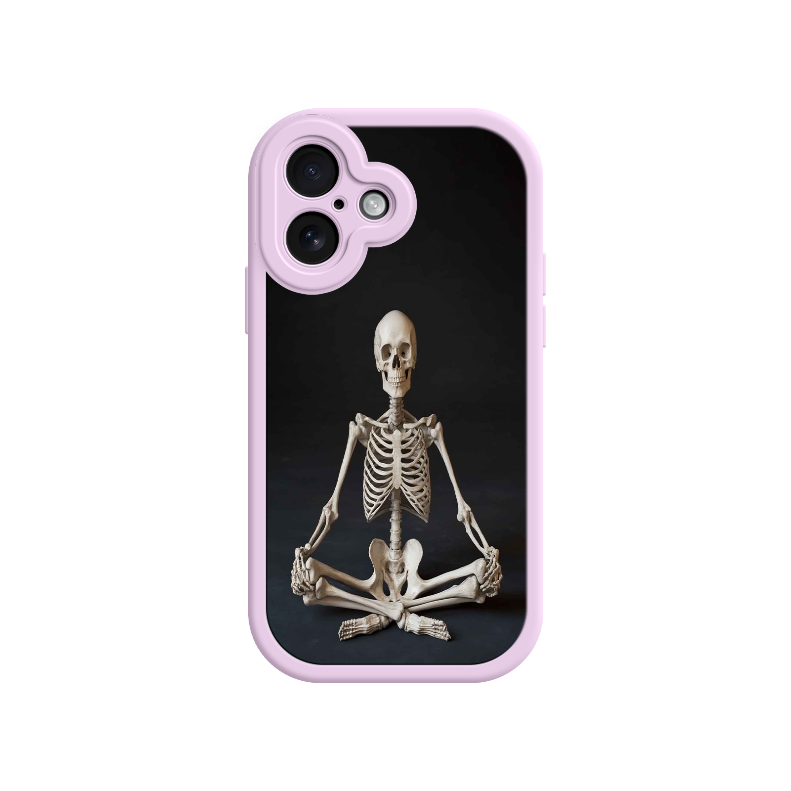 Meditating Skeleton iPhone 17 Case – Gothic Skelly Yoga Art, Anatomical Design, Spiritual Aesthetic