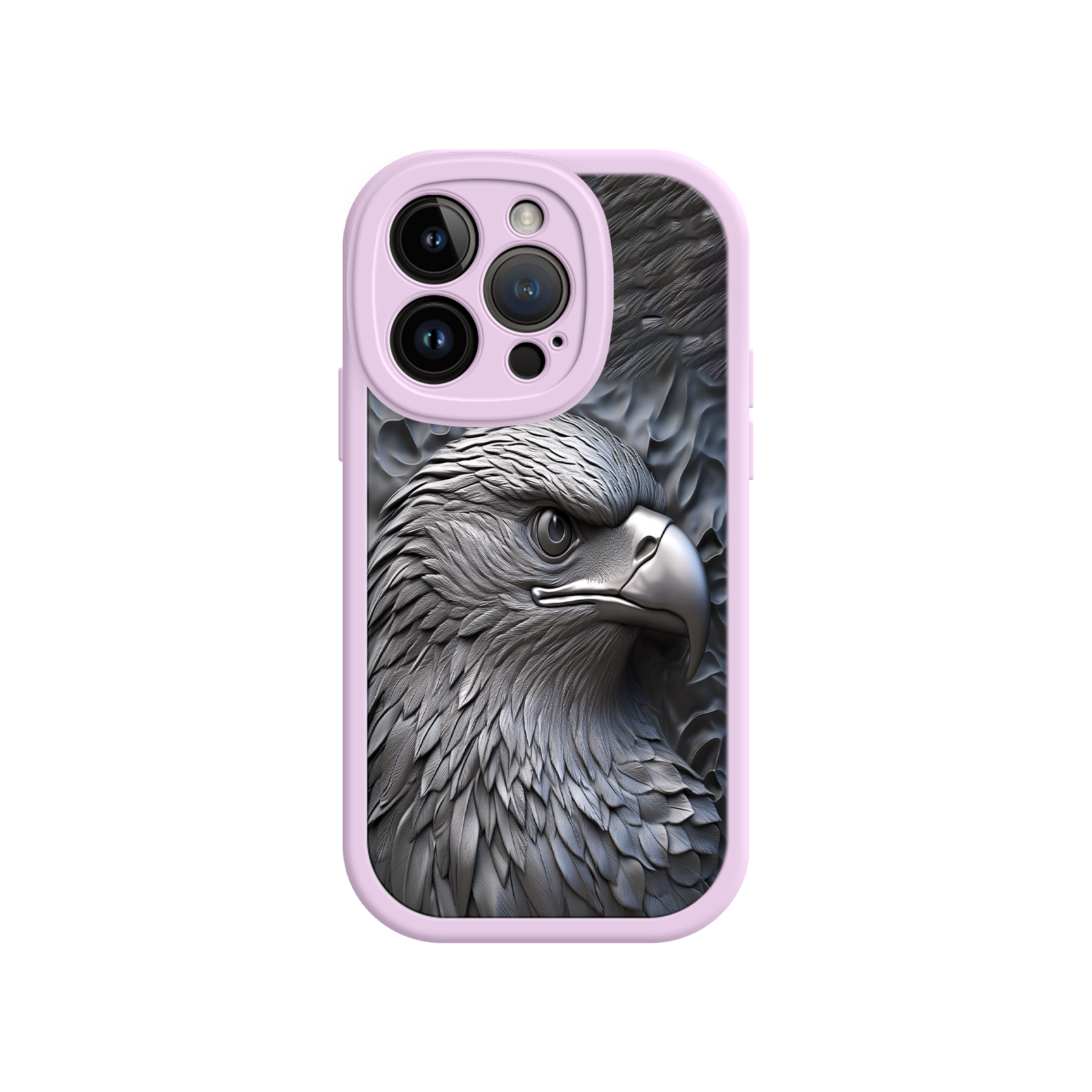 Embossed Eagle iPhone 17 Case – Grayscale 3D Design, Rugged Protective Cover, Symbol of Strength & Freedom