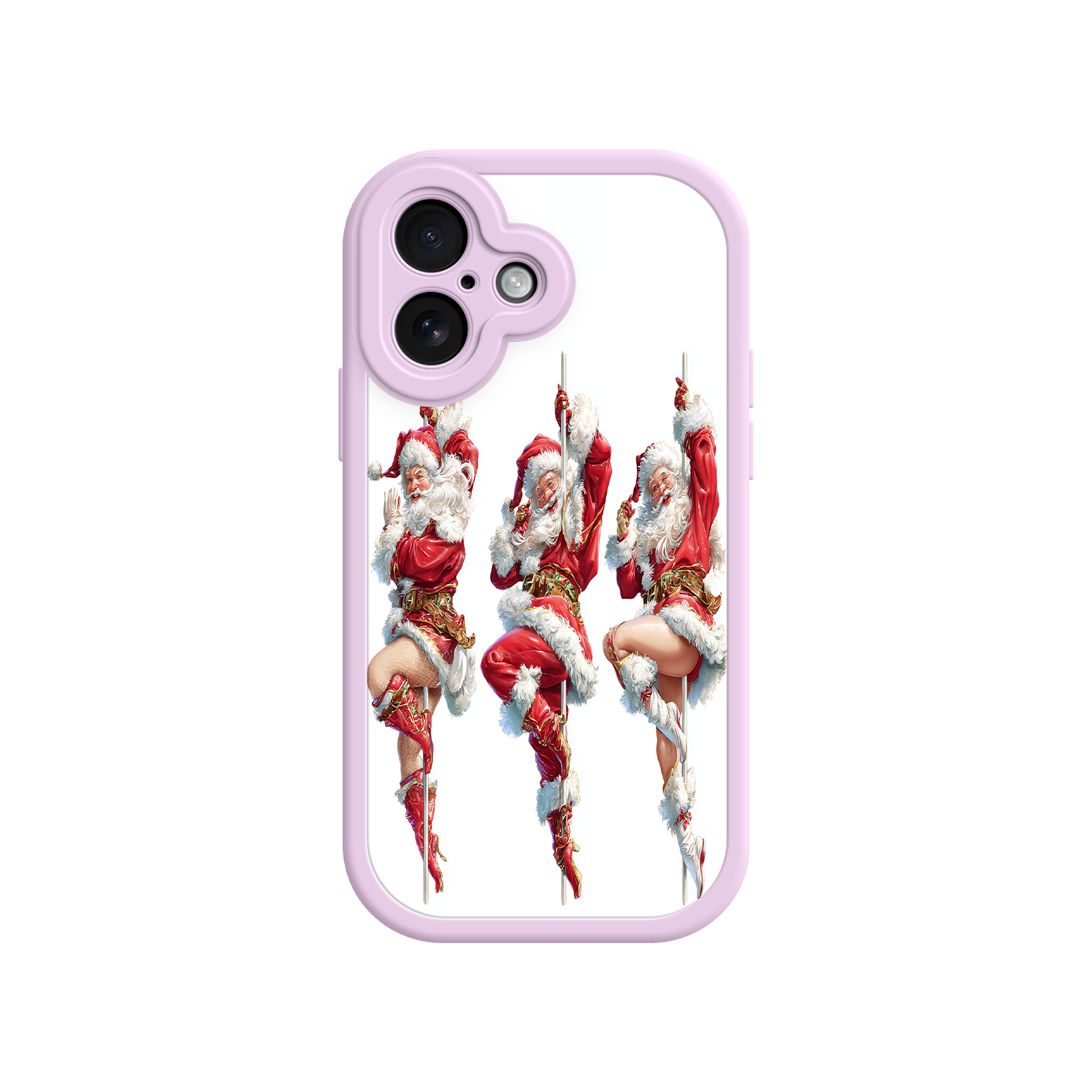 Santa dancer iPhone case with classic Christmas vibe