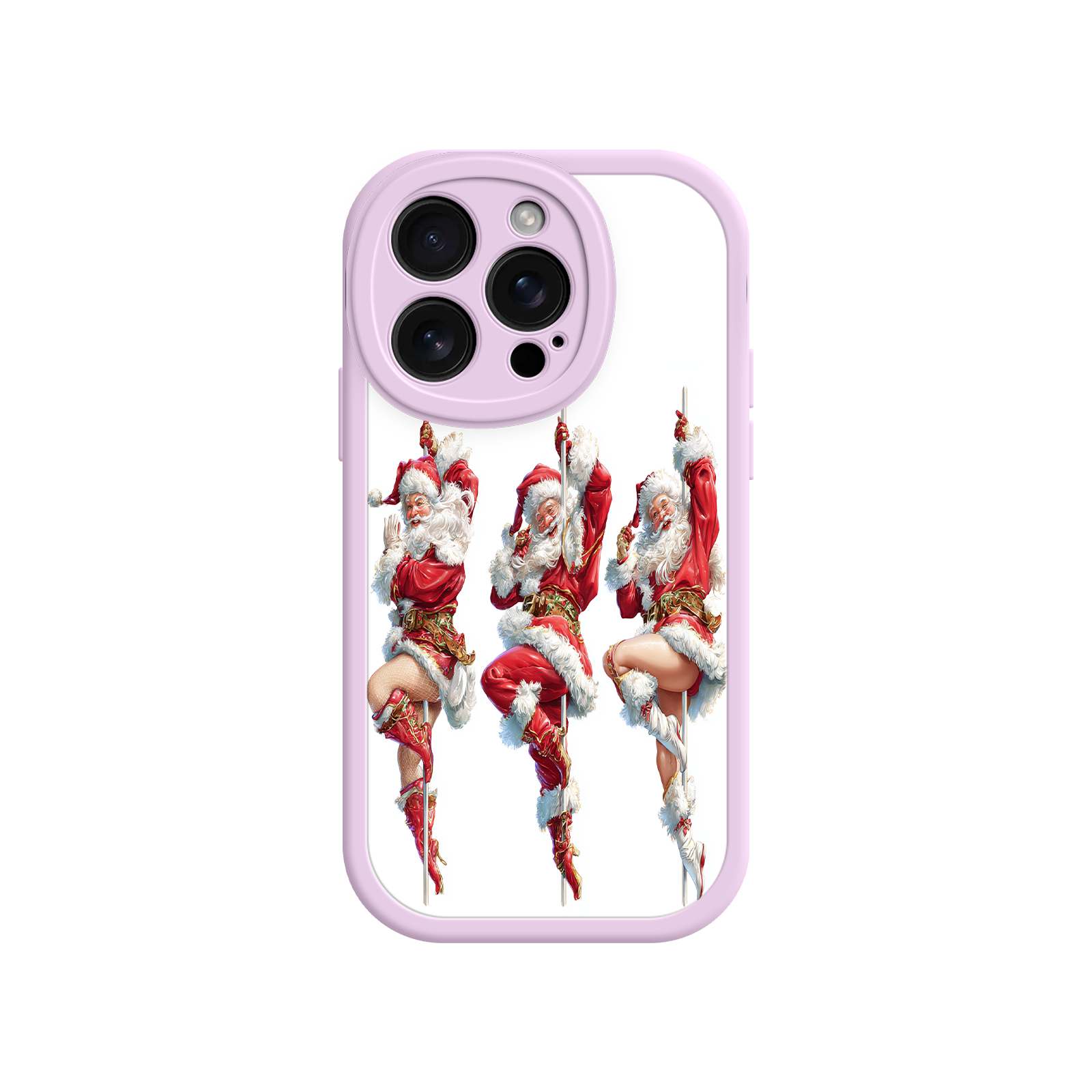 Artistic iPhone case with holiday-themed performers