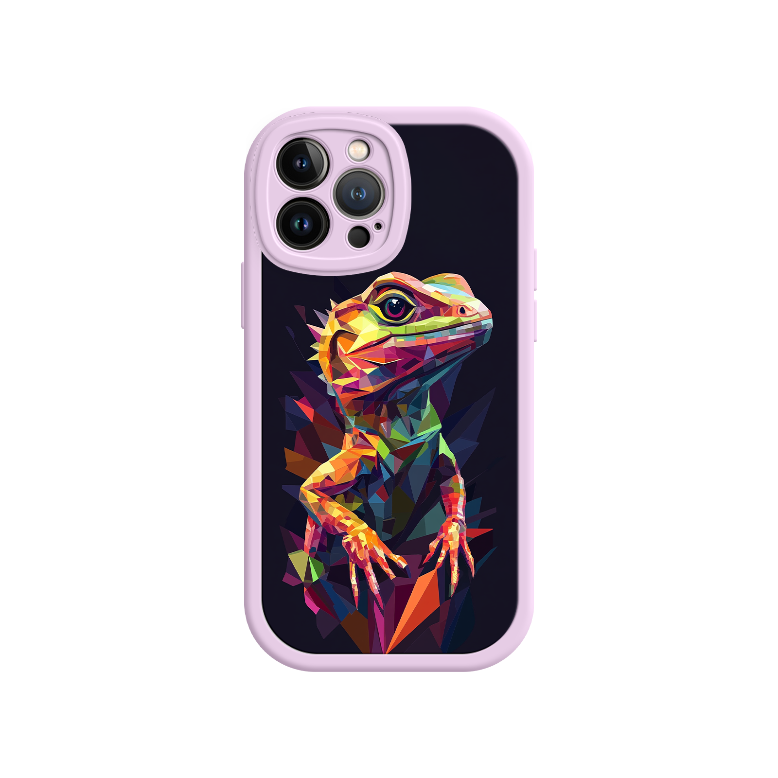 Geometric Lizard iPhone 17 Case – Colorful Polygon Art, Protective Animal Print Cover, Bold Reptile Design