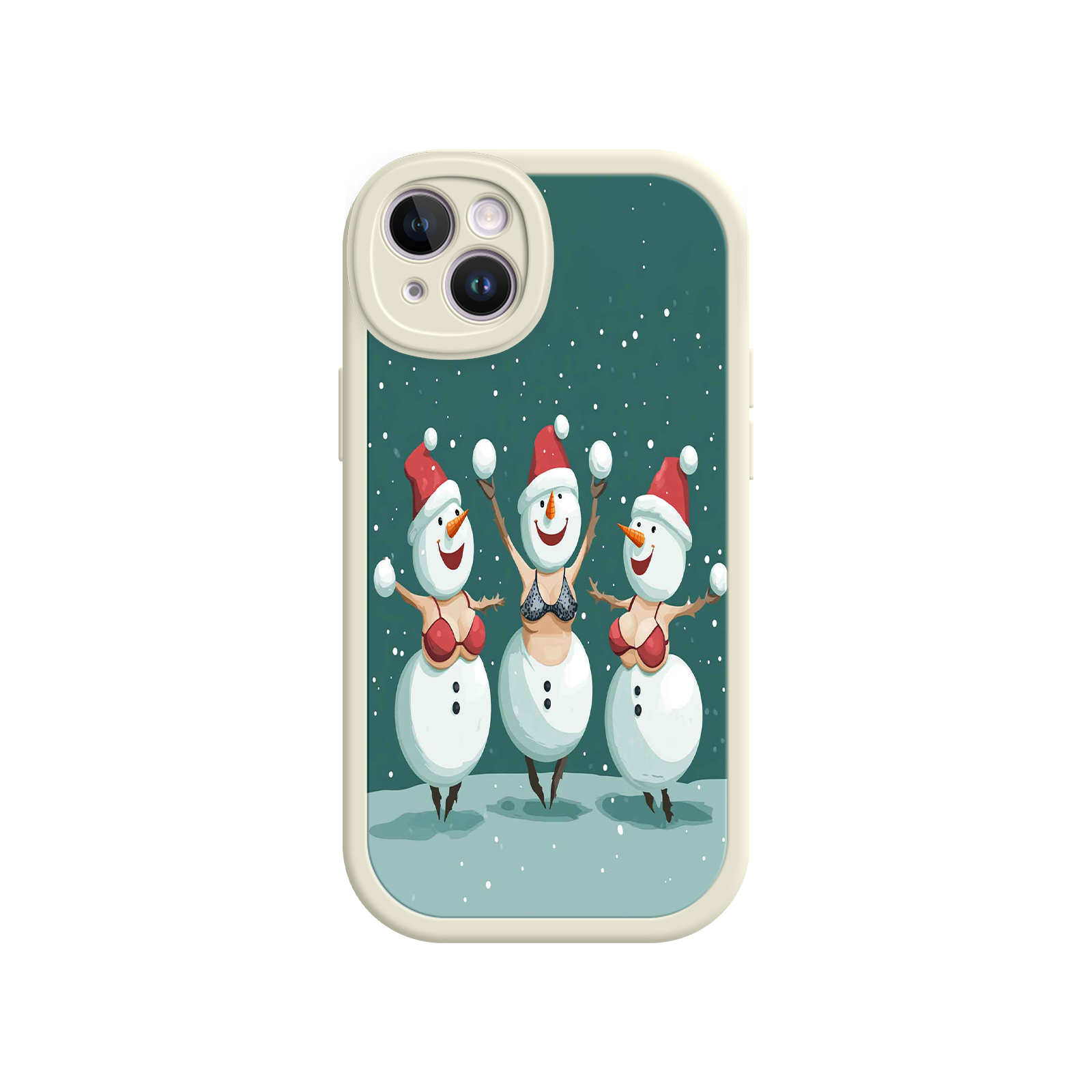Festive Snowman iPhone 17 Case – Funny Christmas Art, Jolly Holiday Design, Soft Snowflakes