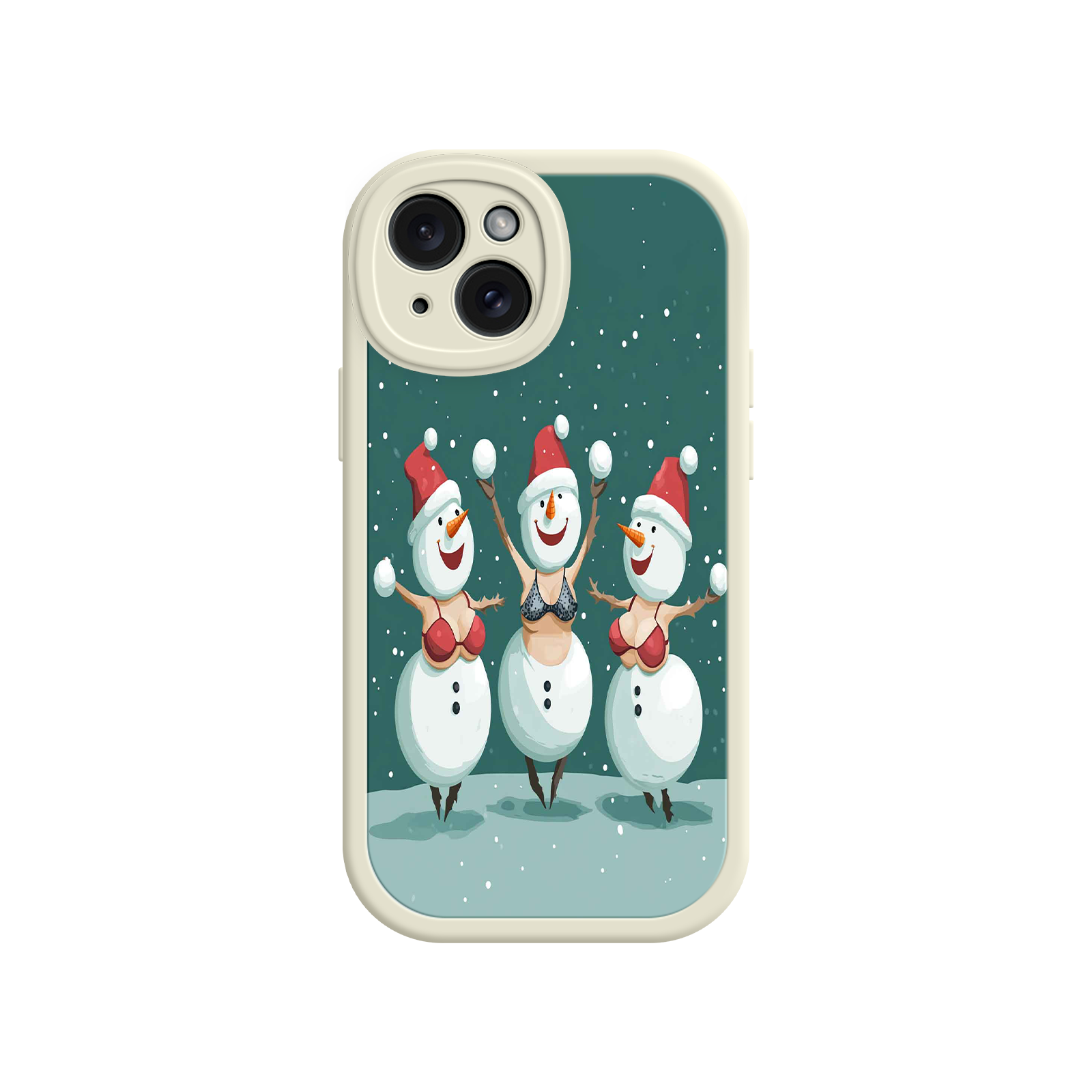 Festive Snowman iPhone 17 Case – Funny Christmas Art, Jolly Holiday Design, Soft Snowflakes