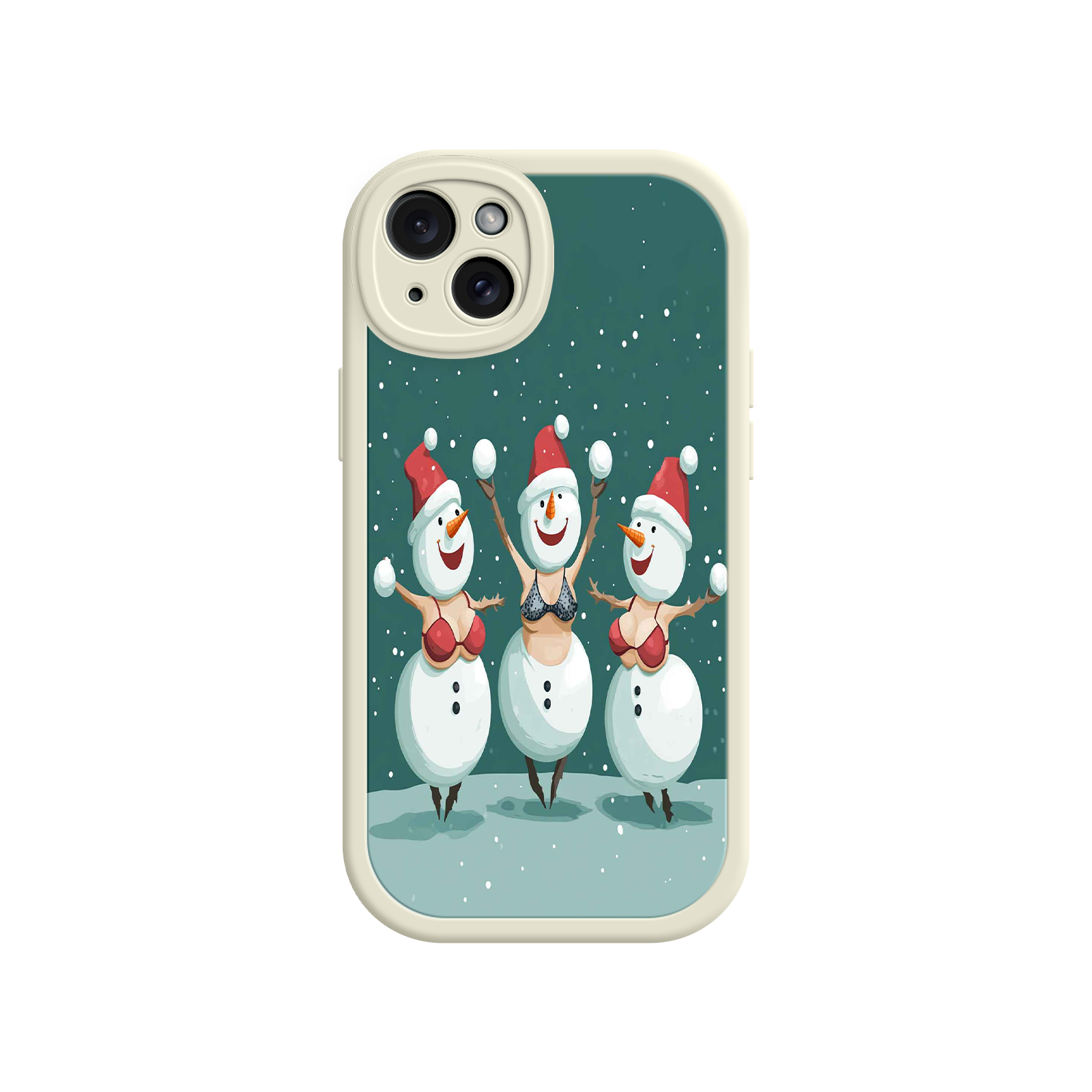 Festive Snowman iPhone 17 Case – Funny Christmas Art, Jolly Holiday Design, Soft Snowflakes