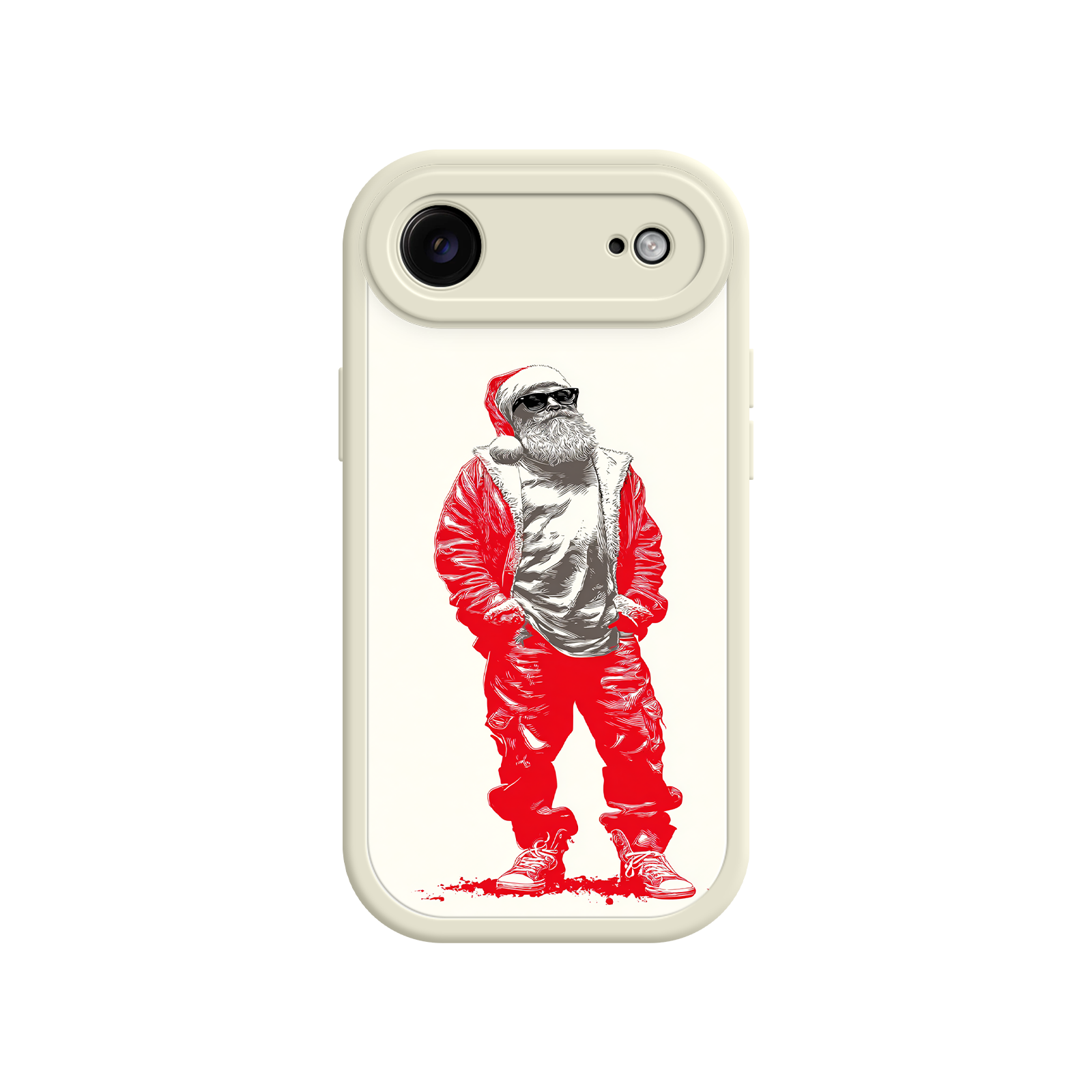 Urban Santa iPhone case with festive red design