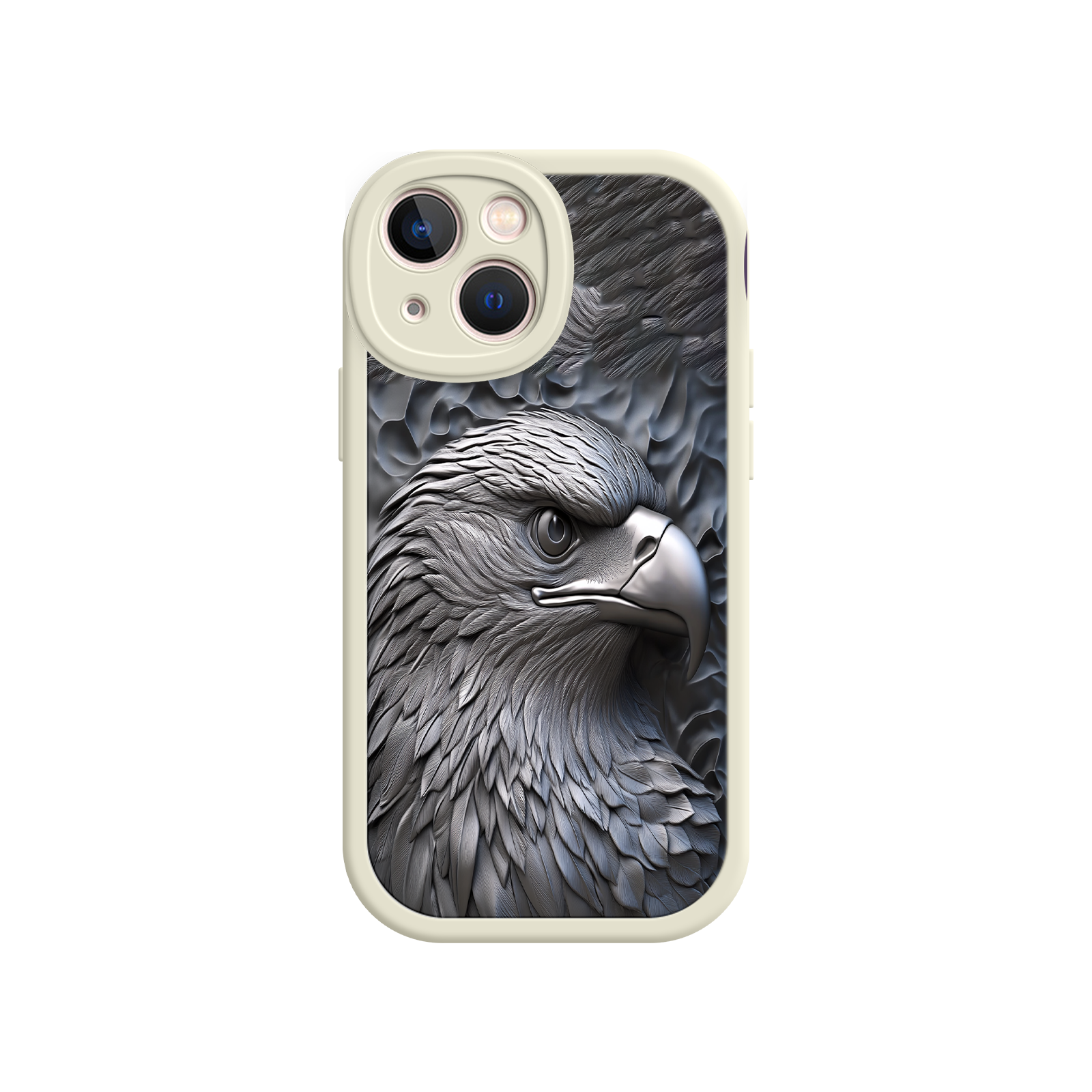 Embossed Eagle iPhone 17 Case – Grayscale 3D Design, Rugged Protective Cover, Symbol of Strength & Freedom