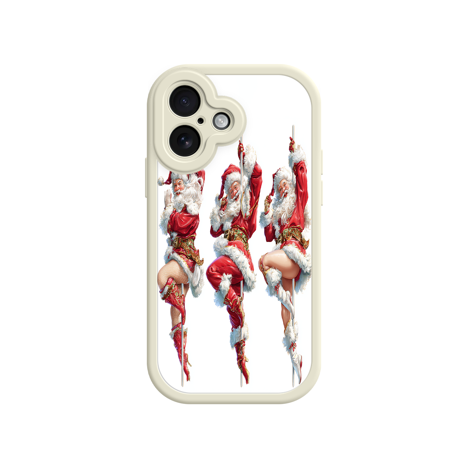 Santa dancer phone case with nostalgic holiday vibe