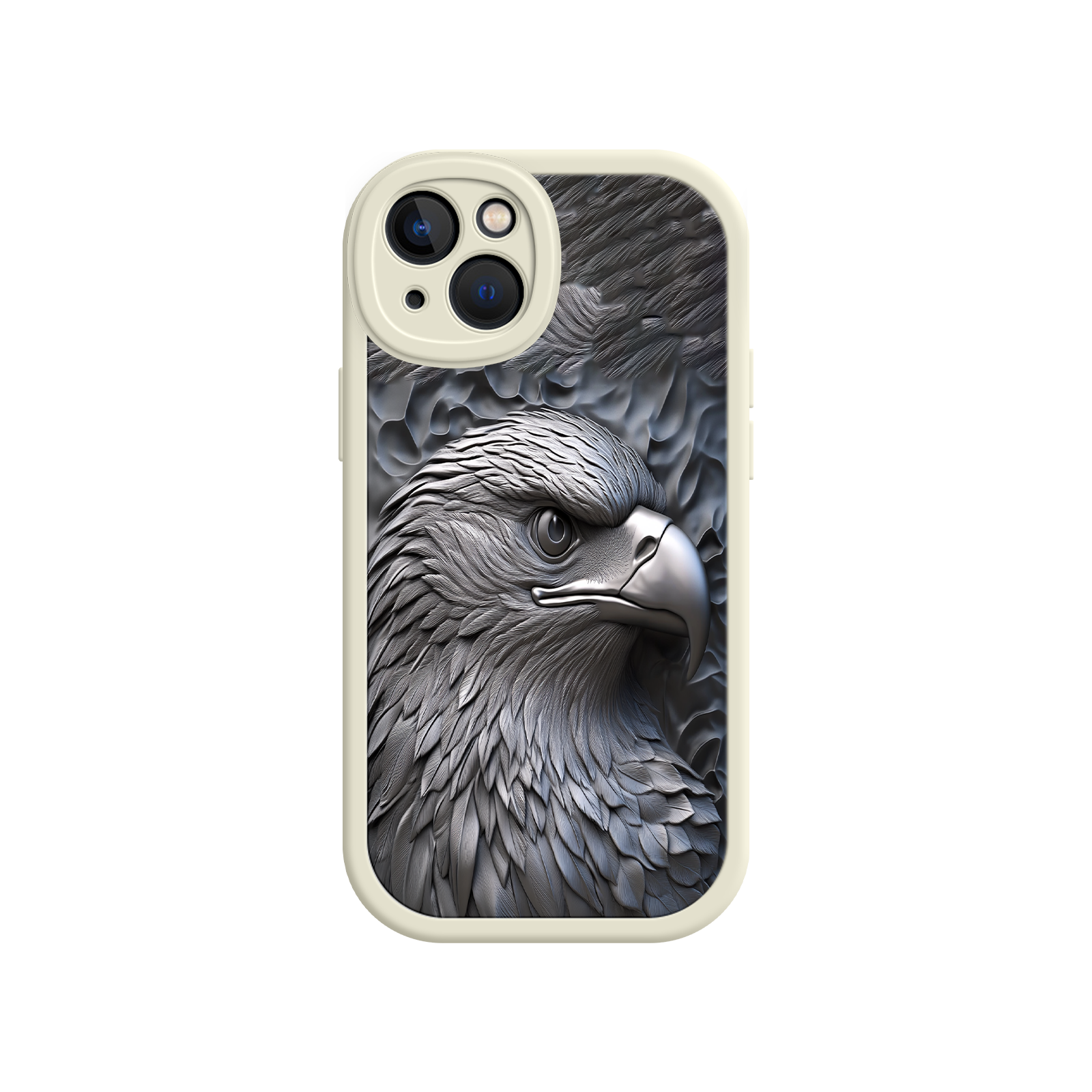 Embossed Eagle iPhone 17 Case – Grayscale 3D Design, Rugged Protective Cover, Symbol of Strength & Freedom